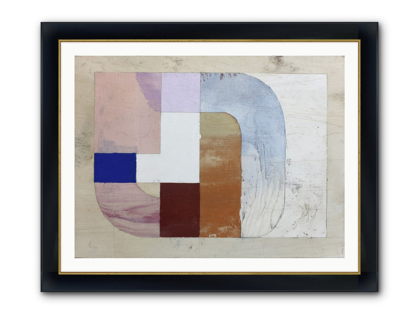 Ethereal Oscillation Framed Print - Wide Black w/Gold 40x30