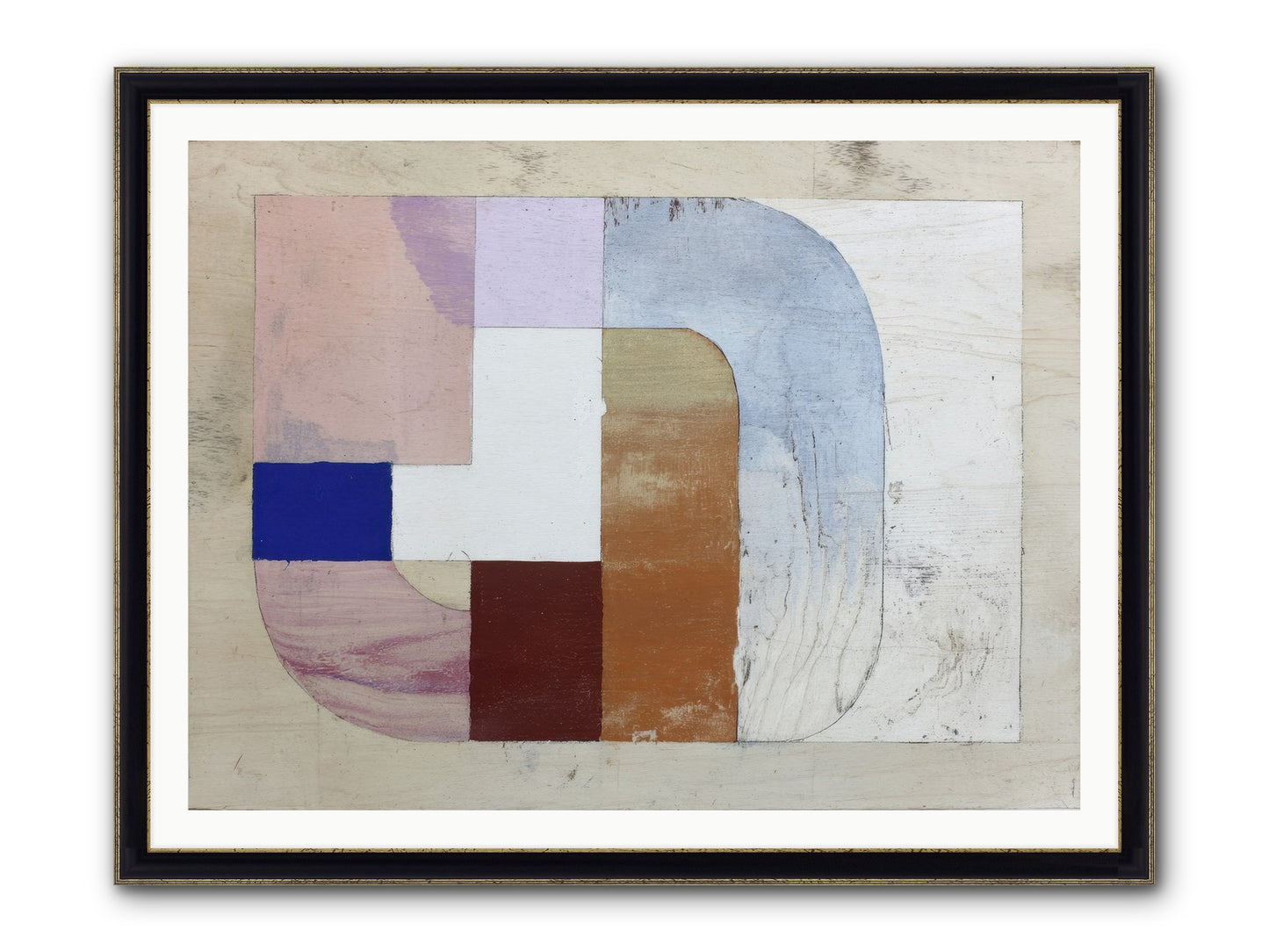 Ethereal Oscillation Framed Print - Black & Gold 48x36