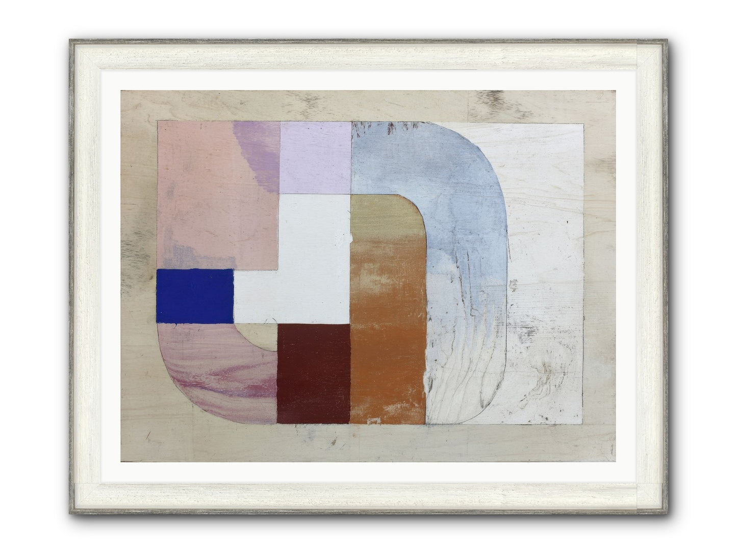 Ethereal Oscillation Framed Print - Driftwood White 48x36