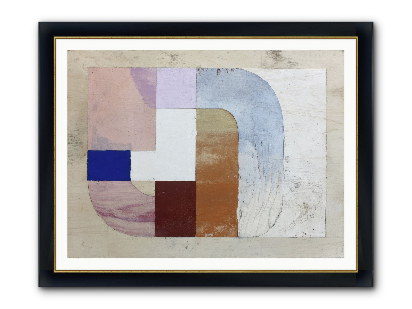 Ethereal Oscillation Framed Print - Wide Black w/Gold 48x36