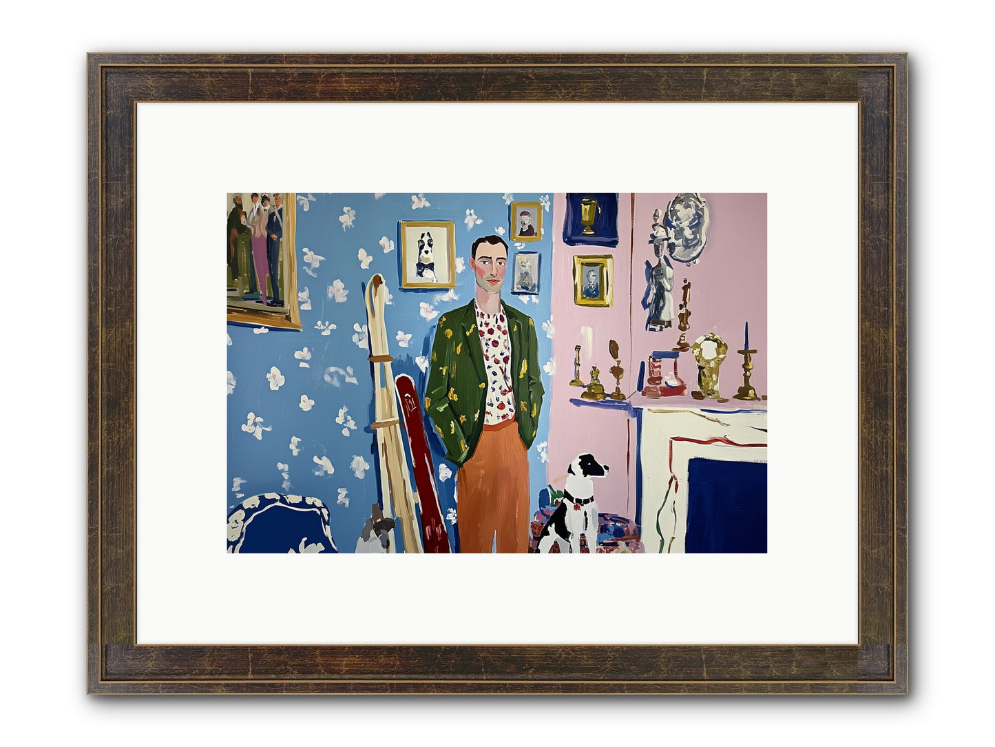 Etiquette Framed Print - Slimwoods Black/Gold 12x8