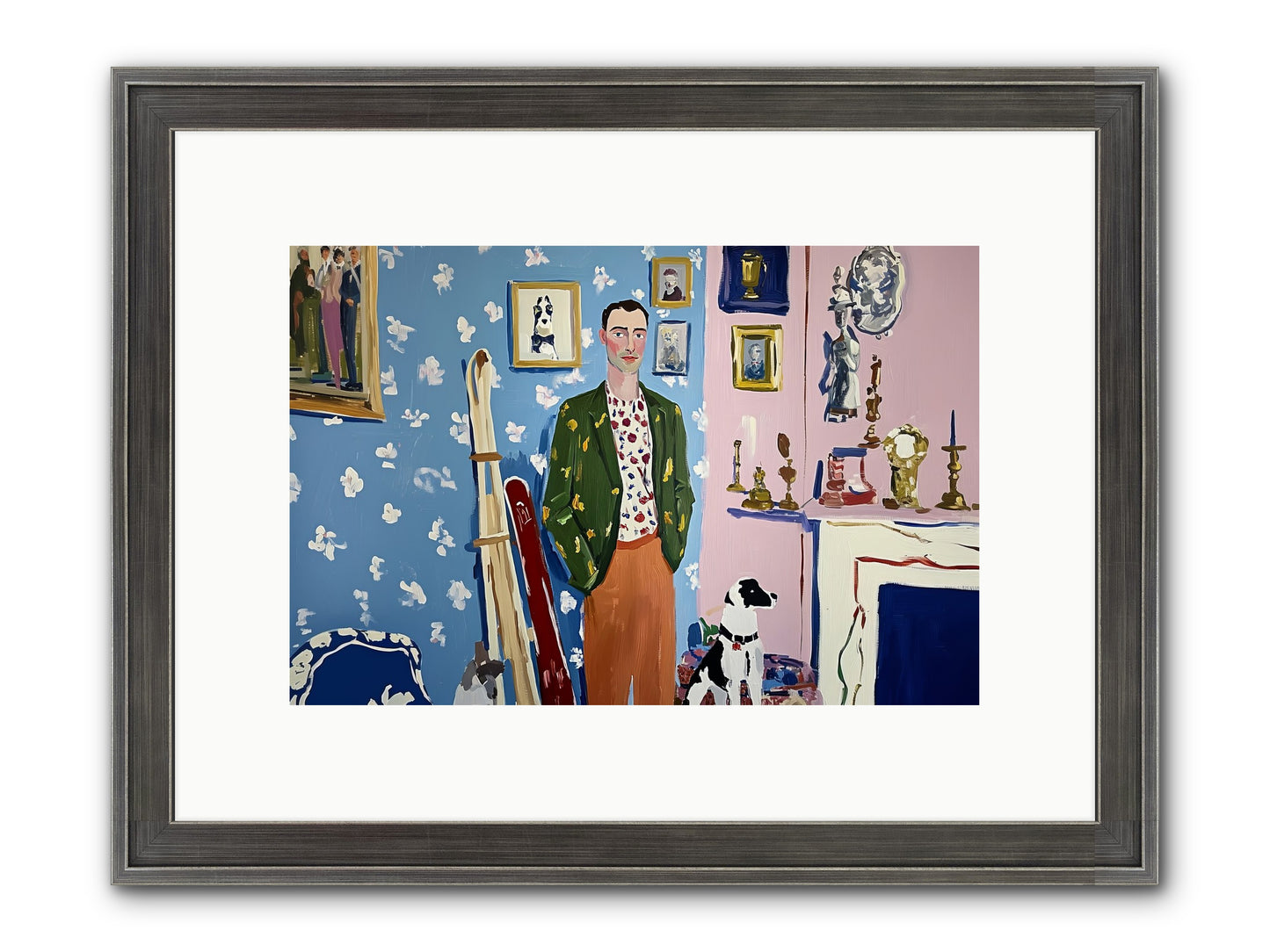 Etiquette Framed Print - Slimwoods Black/Silver 12x8