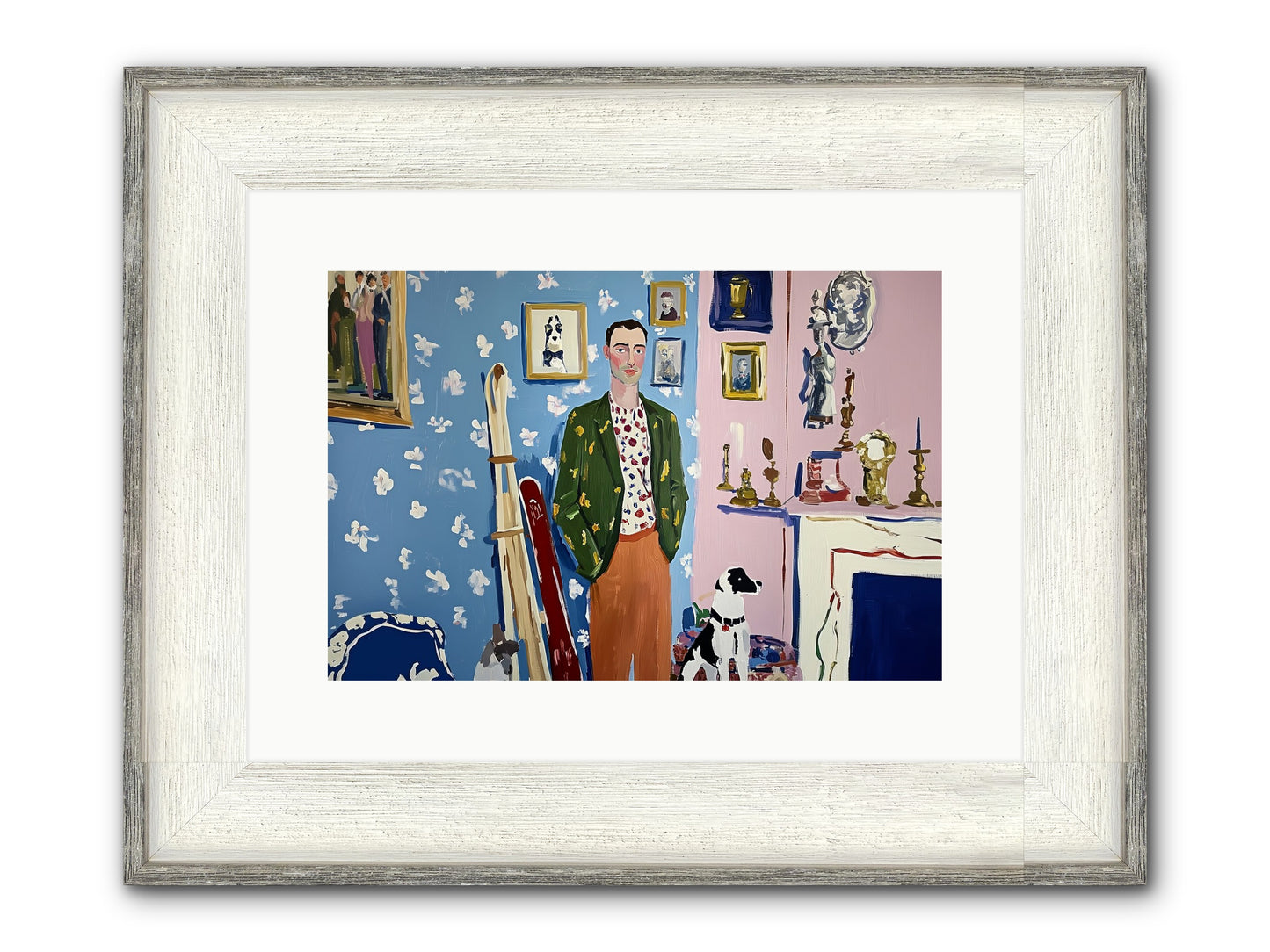 Etiquette Framed Print - Driftwood White 15x10