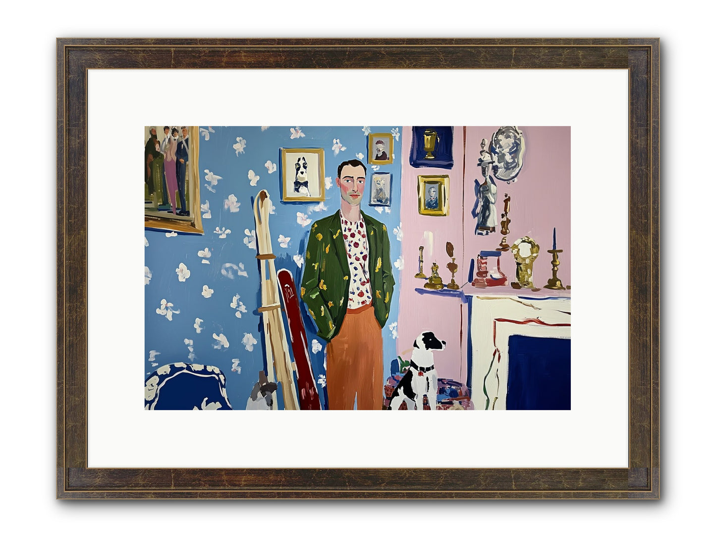 Etiquette Framed Print - Slimwoods Black/Gold 15x10