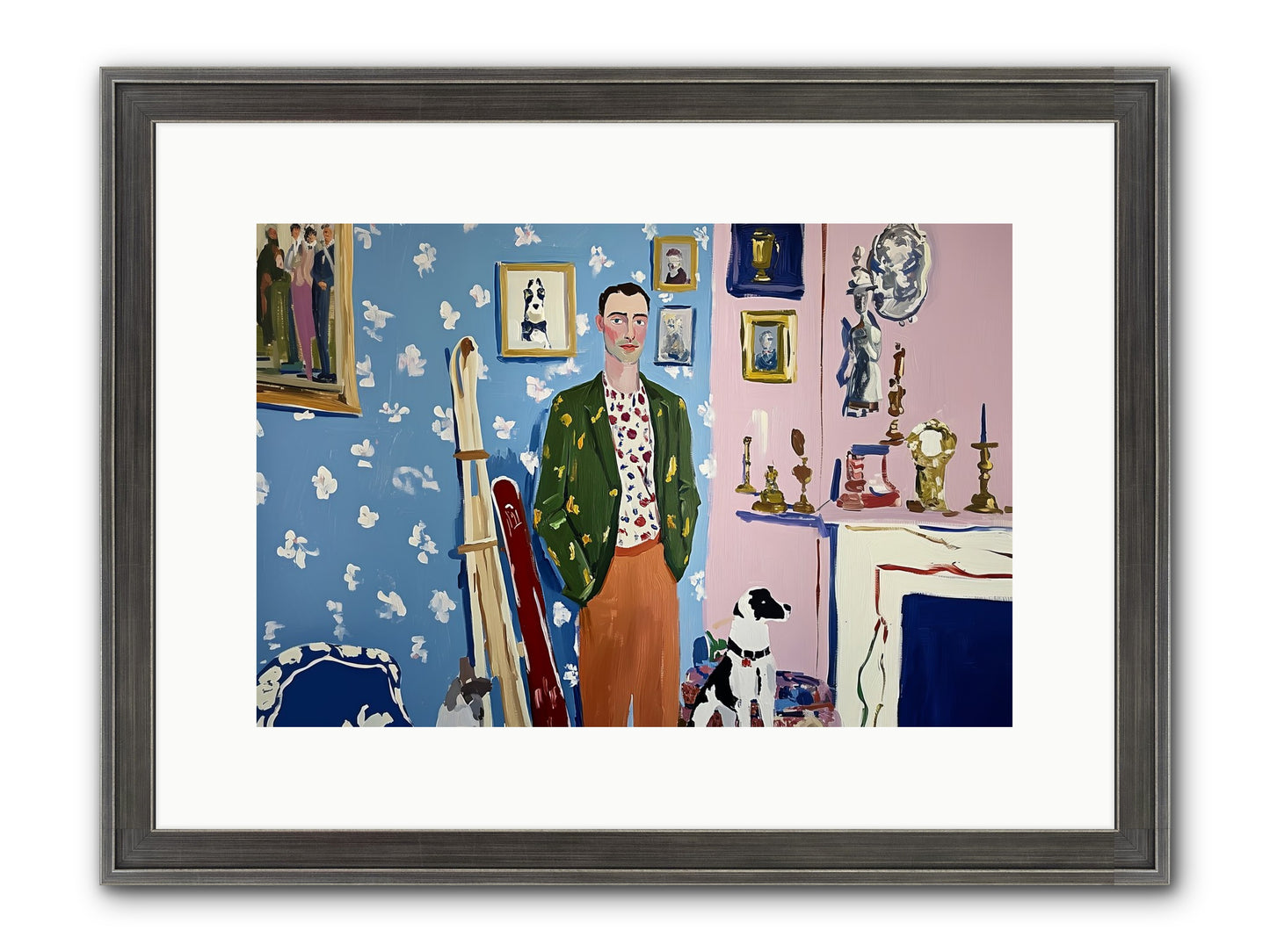Etiquette Framed Print - Slimwoods Black/Silver 15x10