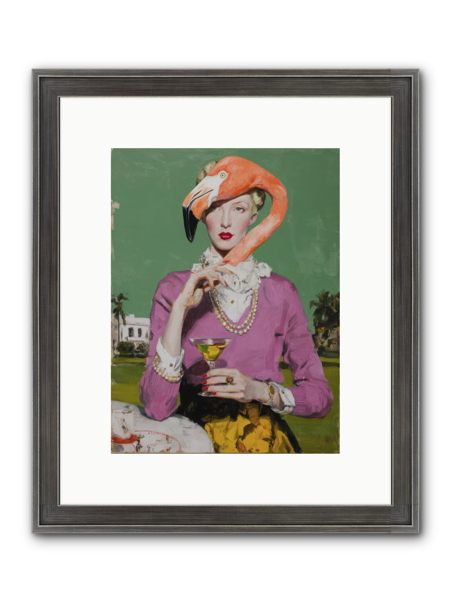 Evangeline & The Umbrella Club Framed Print - Slimwoods Black/Silver 9x12