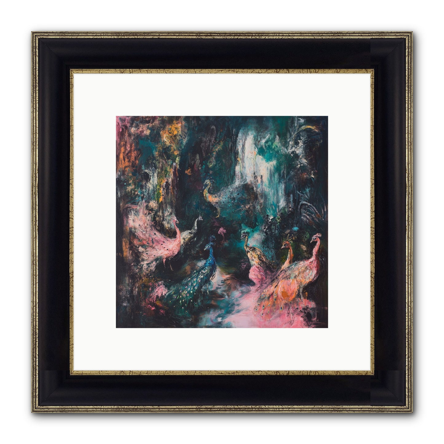 Evening At Kingston Framed Print - Black & Gold 10x10