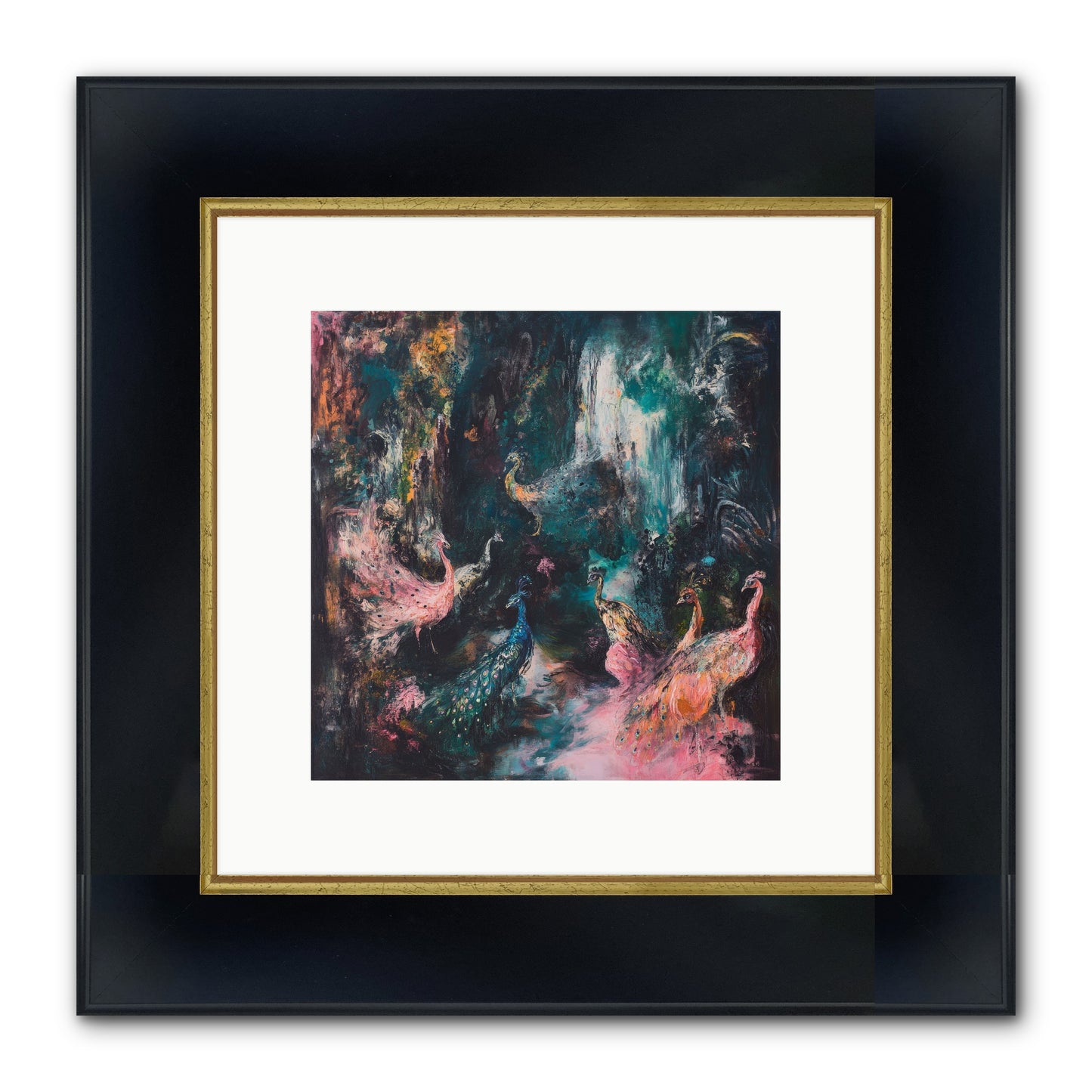 Evening At Kingston Framed Print - Wide Black w/Gold 10x10