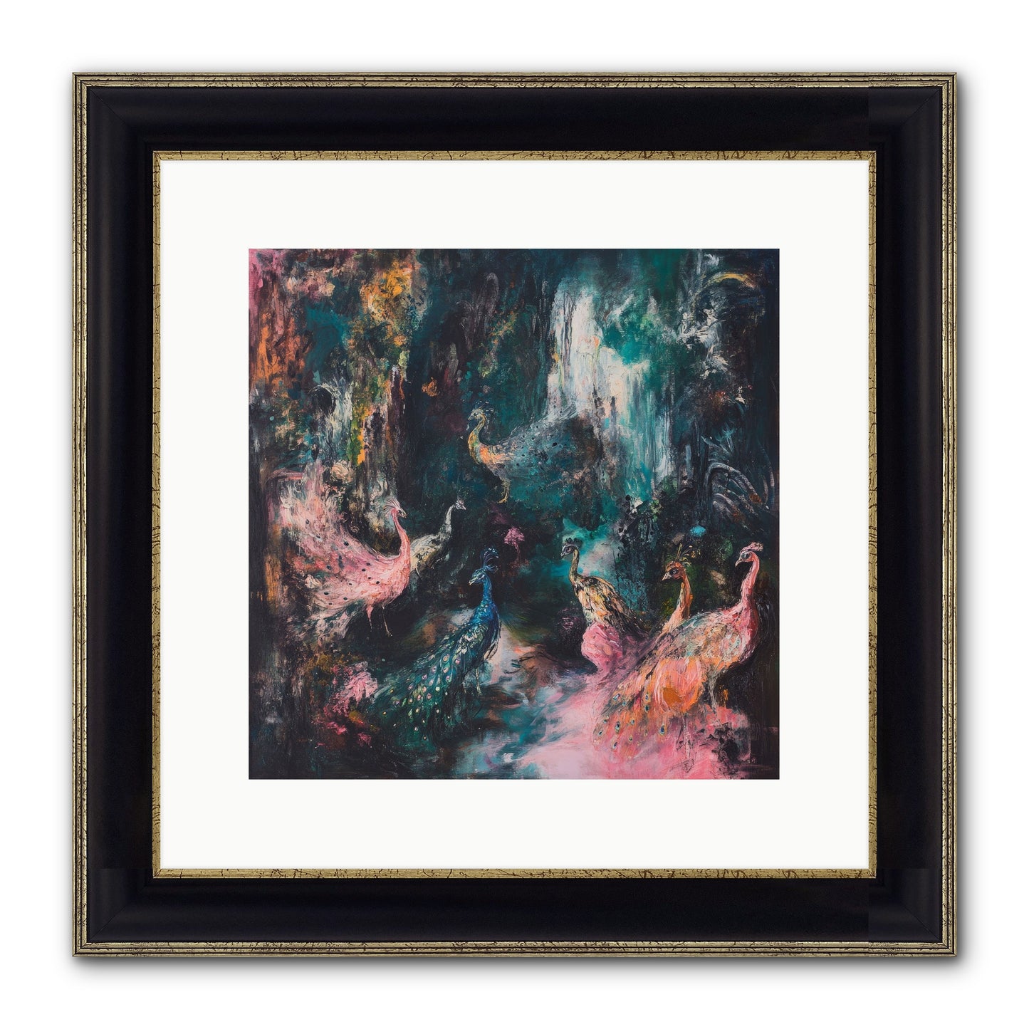 Evening At Kingston Framed Print - Black & Gold 12x12
