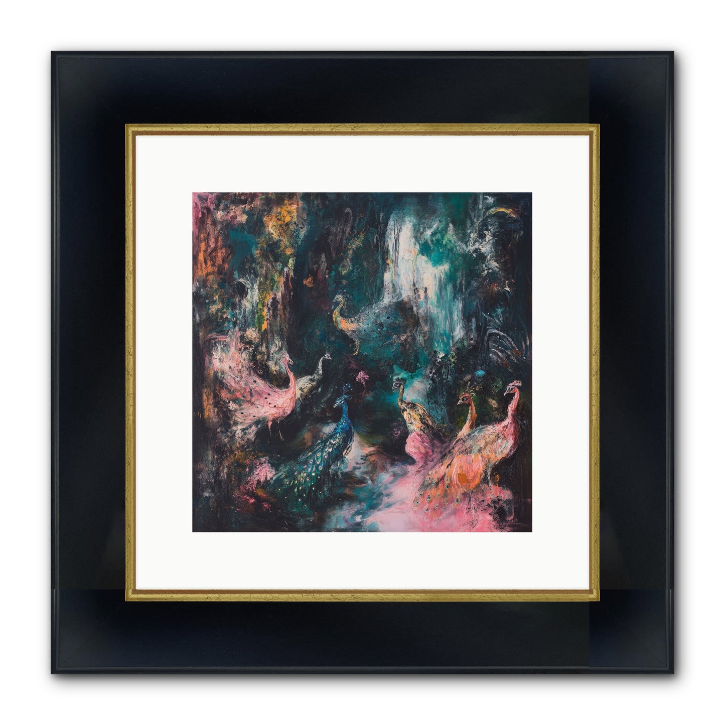 Evening At Kingston Framed Print - Wide Black w/Gold 12x12