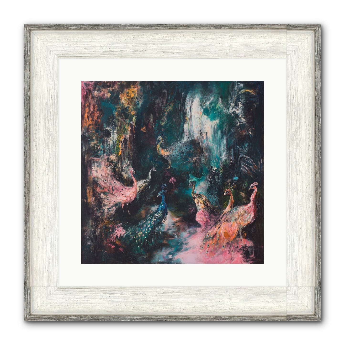 Evening At Kingston Framed Print - Driftwood White 16x16