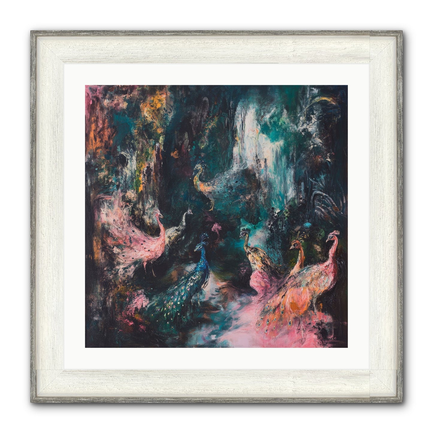 Evening At Kingston Framed Print - Driftwood White 24x24