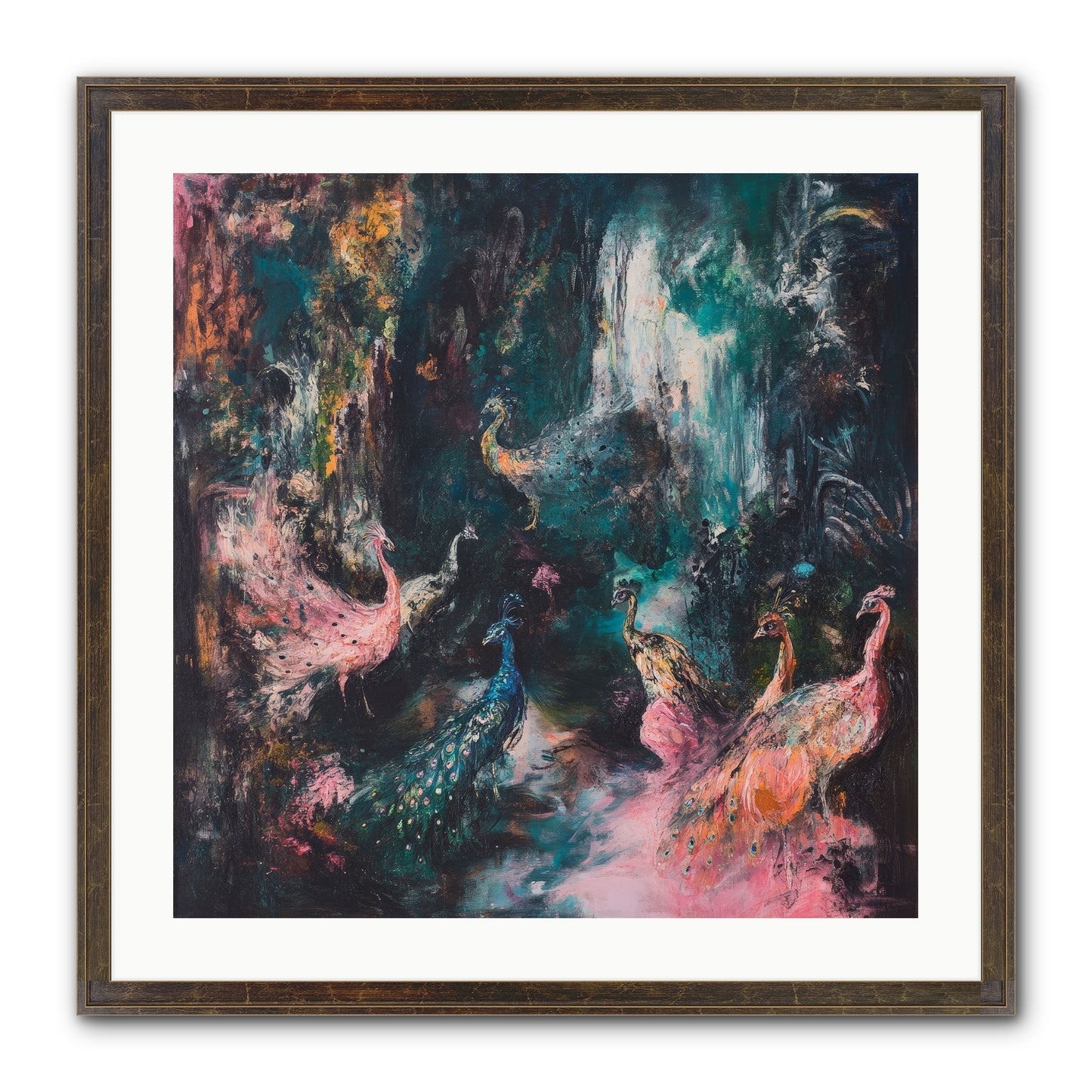 Evening At Kingston Framed Print - Slimwoods Black/Gold 24x24