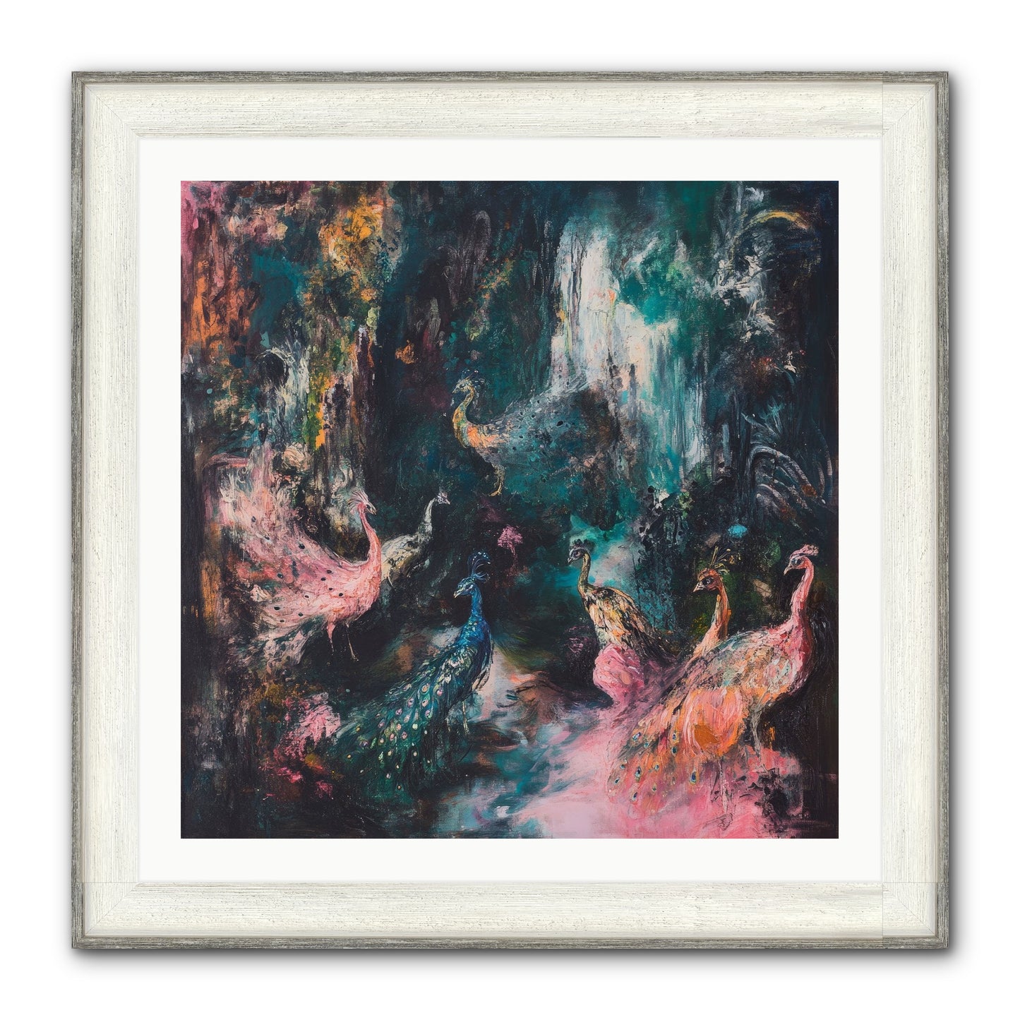 Evening At Kingston Framed Print - Driftwood White 30x30