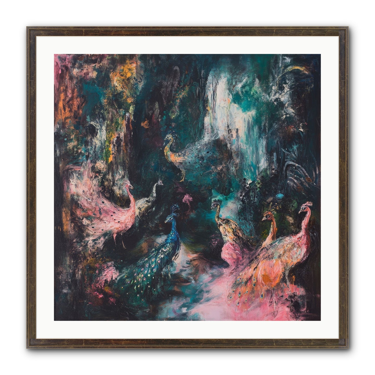 Evening At Kingston Framed Print - Slimwoods Black/Gold 30x30