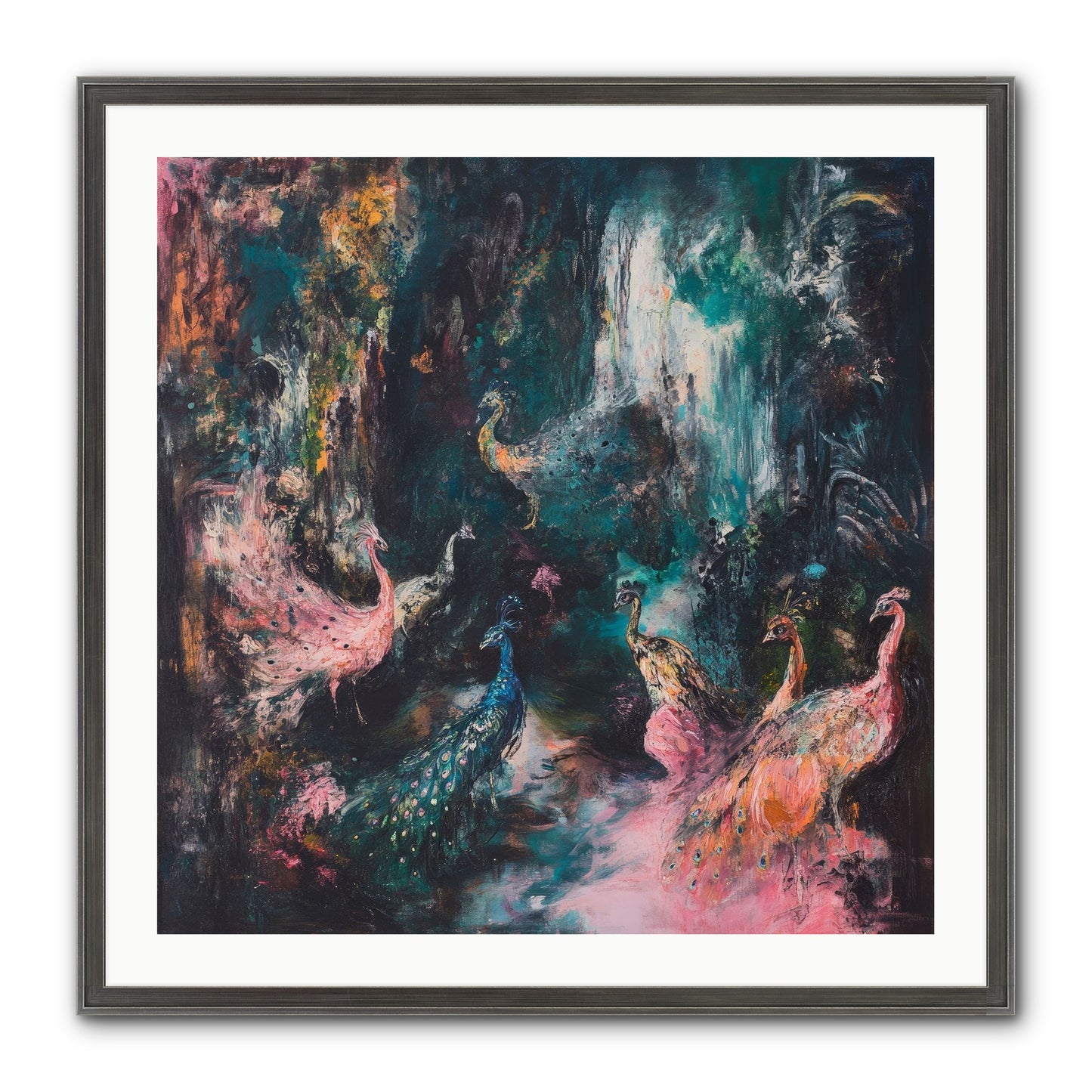 Evening At Kingston Framed Print - Slimwoods Black/Silver 30x30