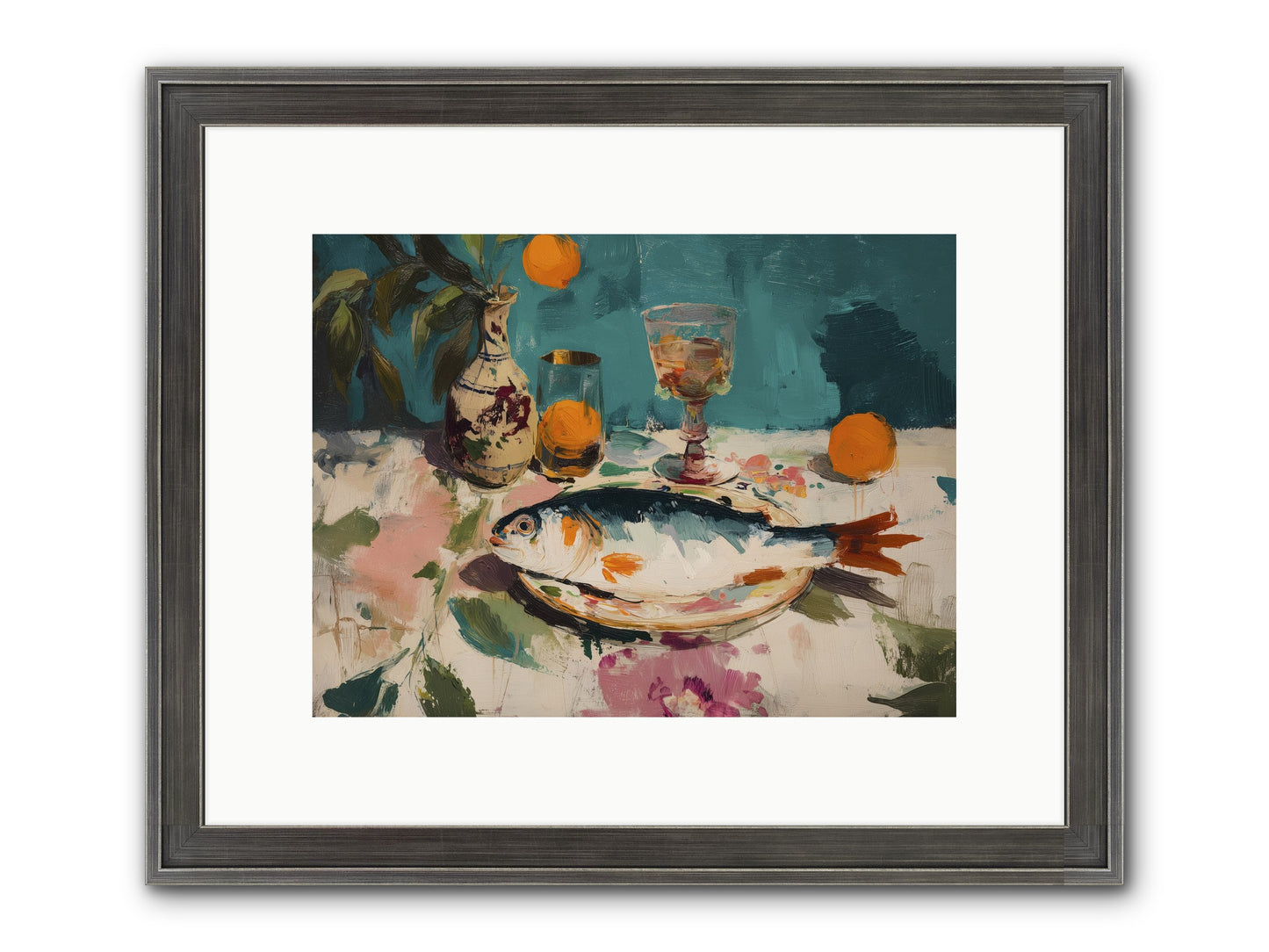 Evening Celebration Framed Print - Slimwoods Black/Silver 12x9