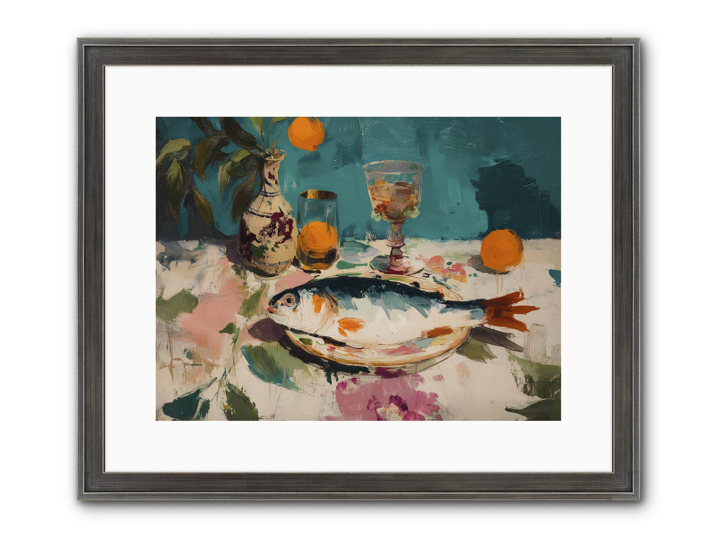 Evening Celebration Framed Print - Slimwoods Black/Silver 16x12