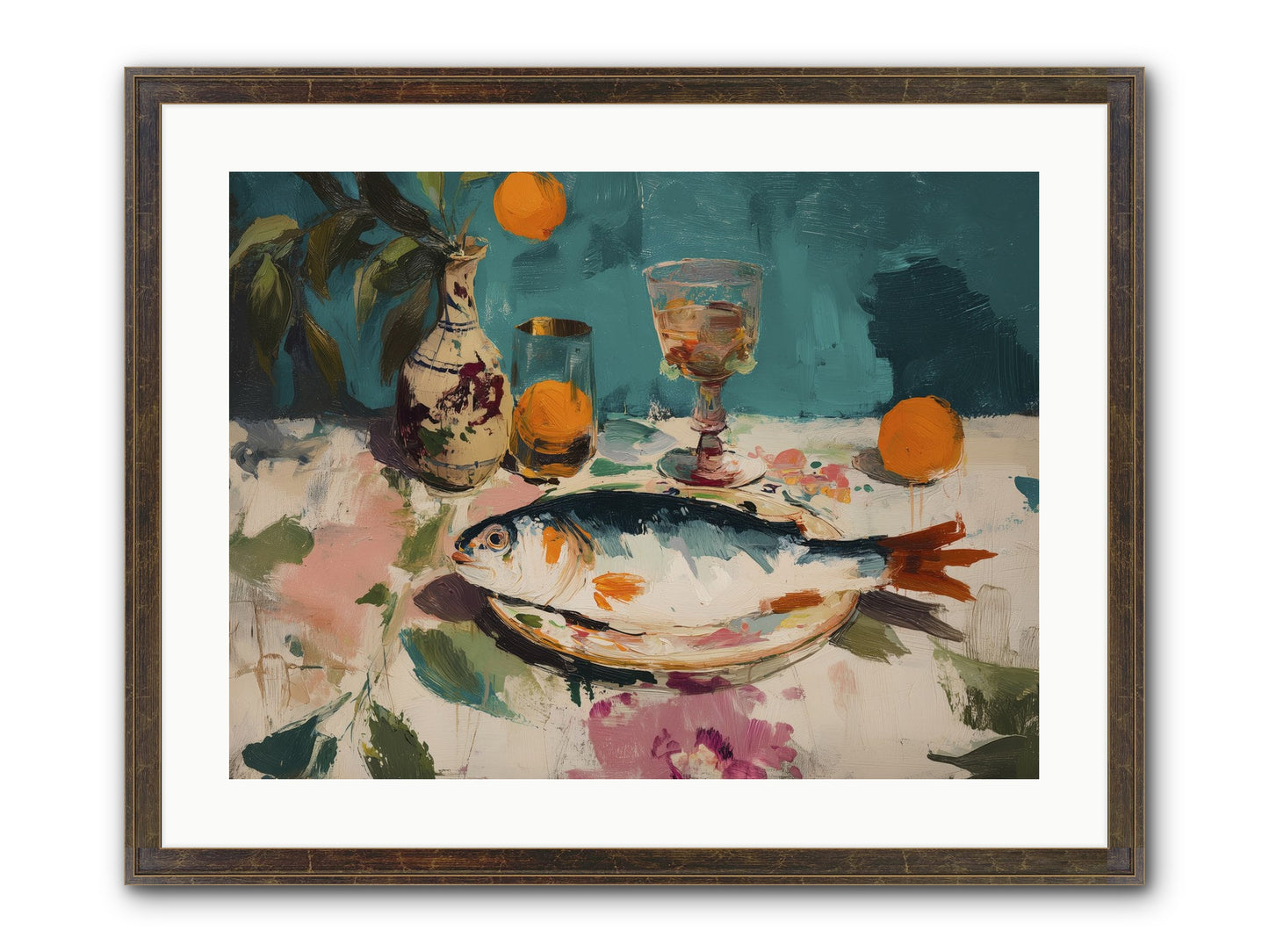 Evening Celebration Framed Print - Slimwoods Black/Gold 24x18