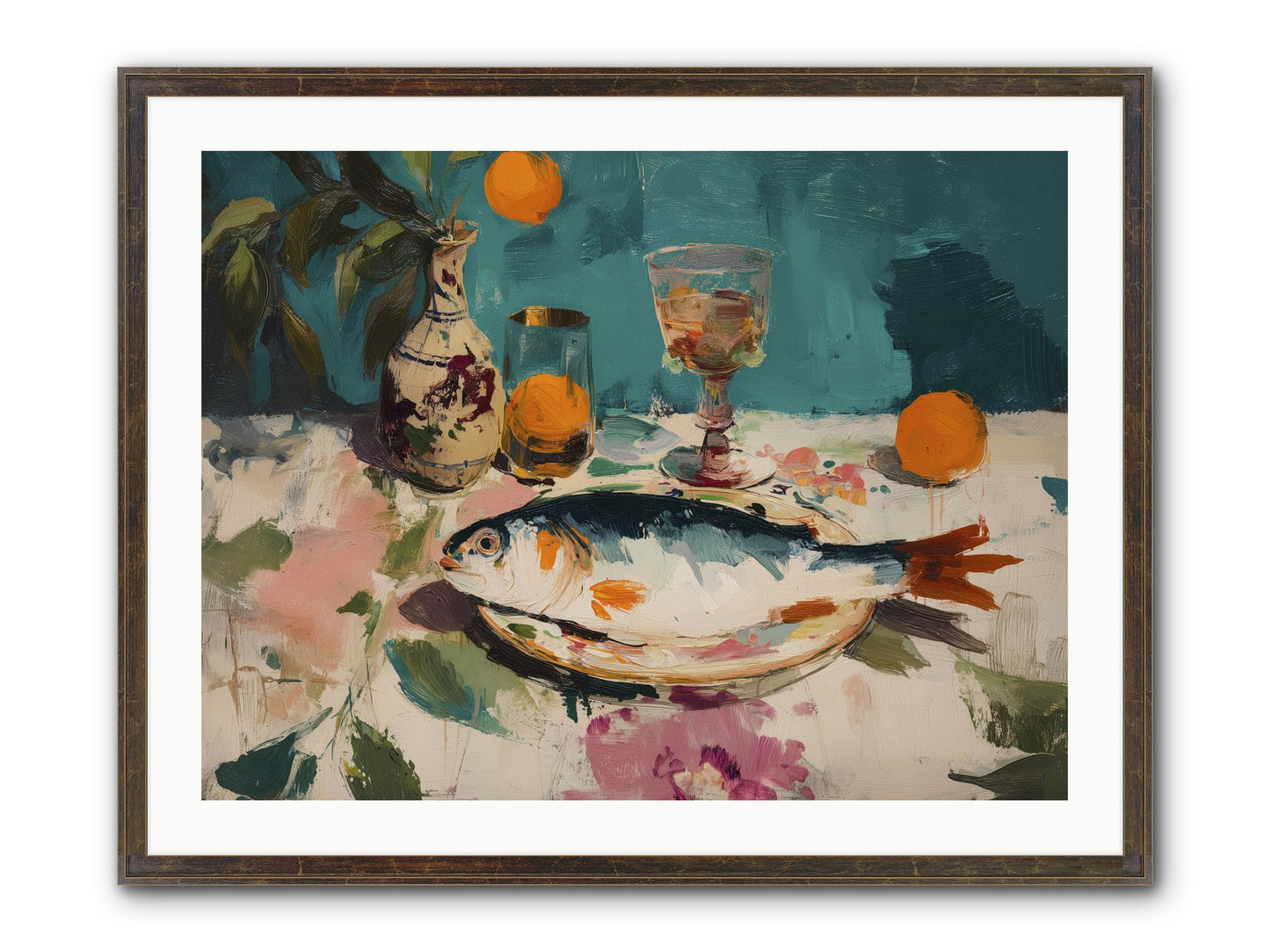 Evening Celebration Framed Print - Slimwoods Black/Gold 32x24
