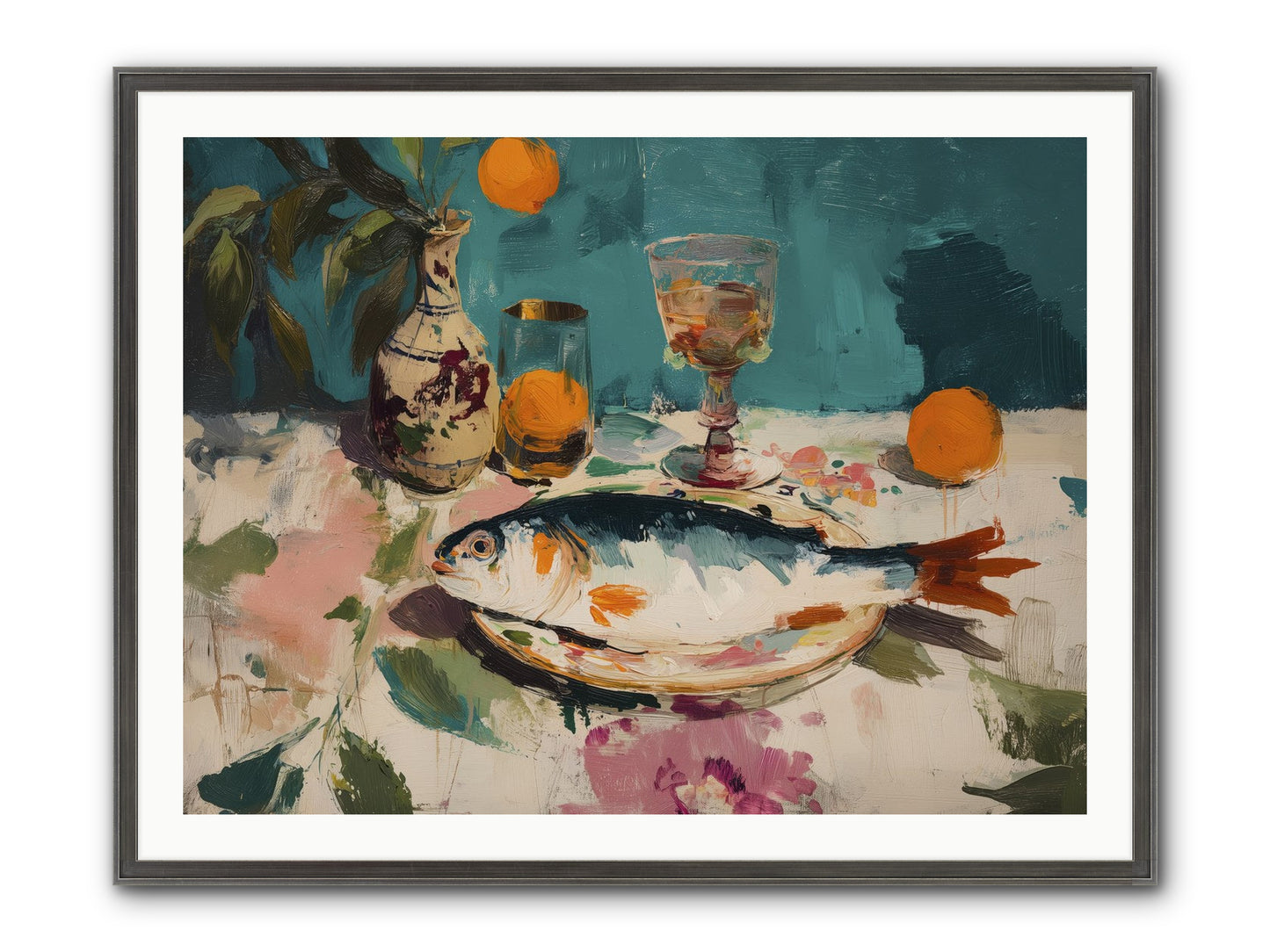 Evening Celebration Framed Print - Slimwoods Black/Silver 40x30