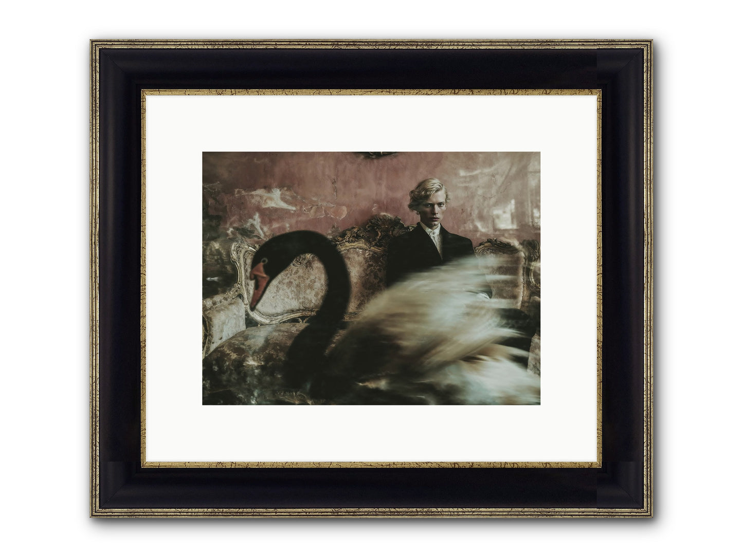 Evening Creatures Framed Print - Black & Gold 12x9
