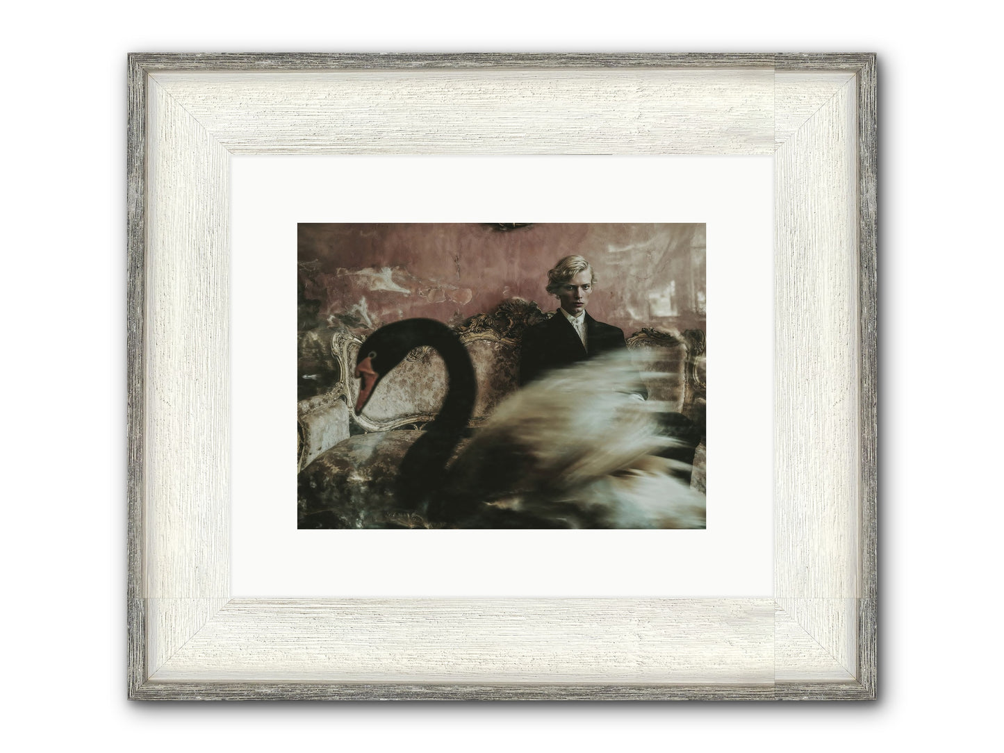 Evening Creatures Framed Print - Driftwood White 12x9