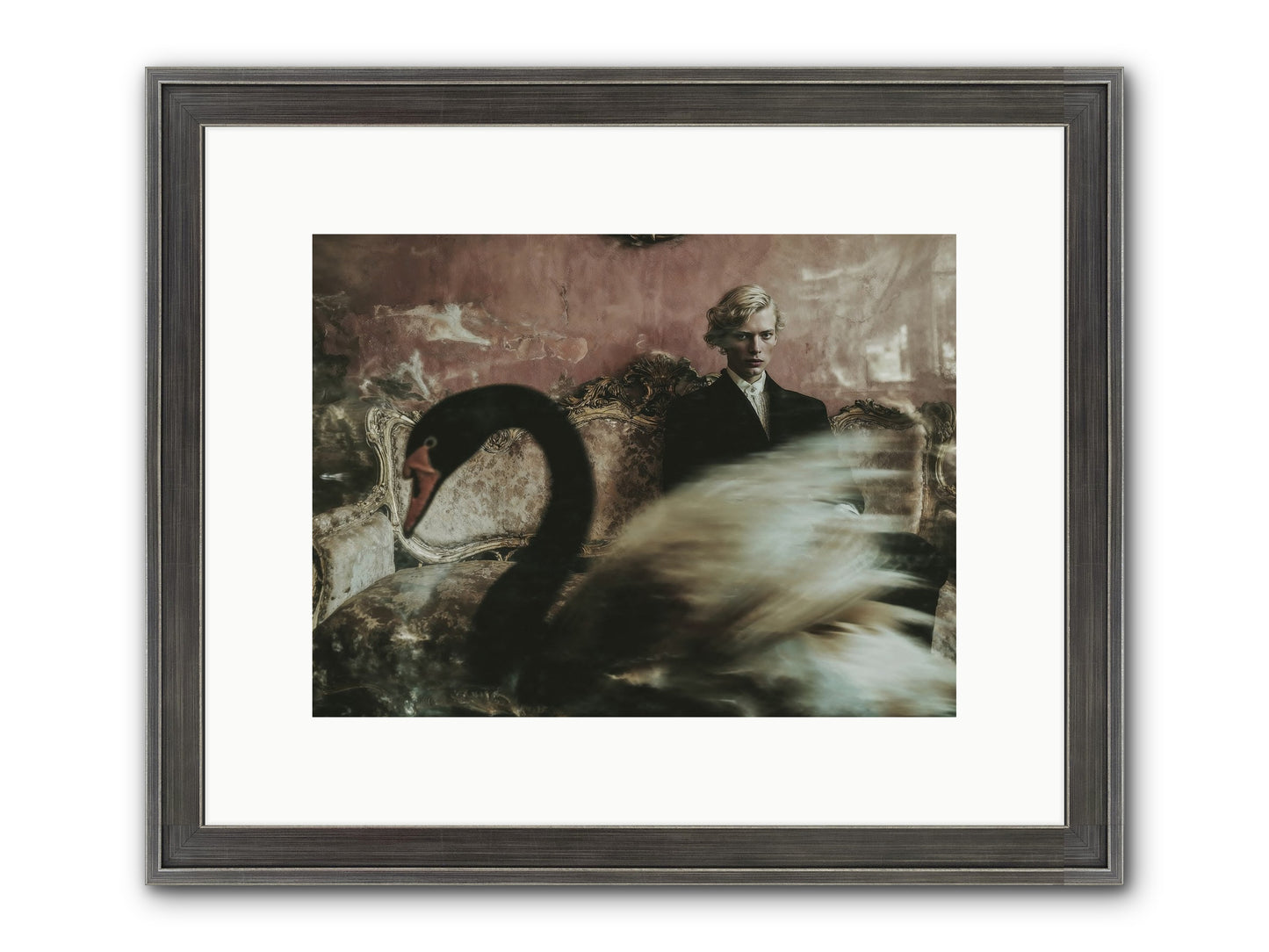 Evening Creatures Framed Print - Slimwoods Black/Silver 12x9