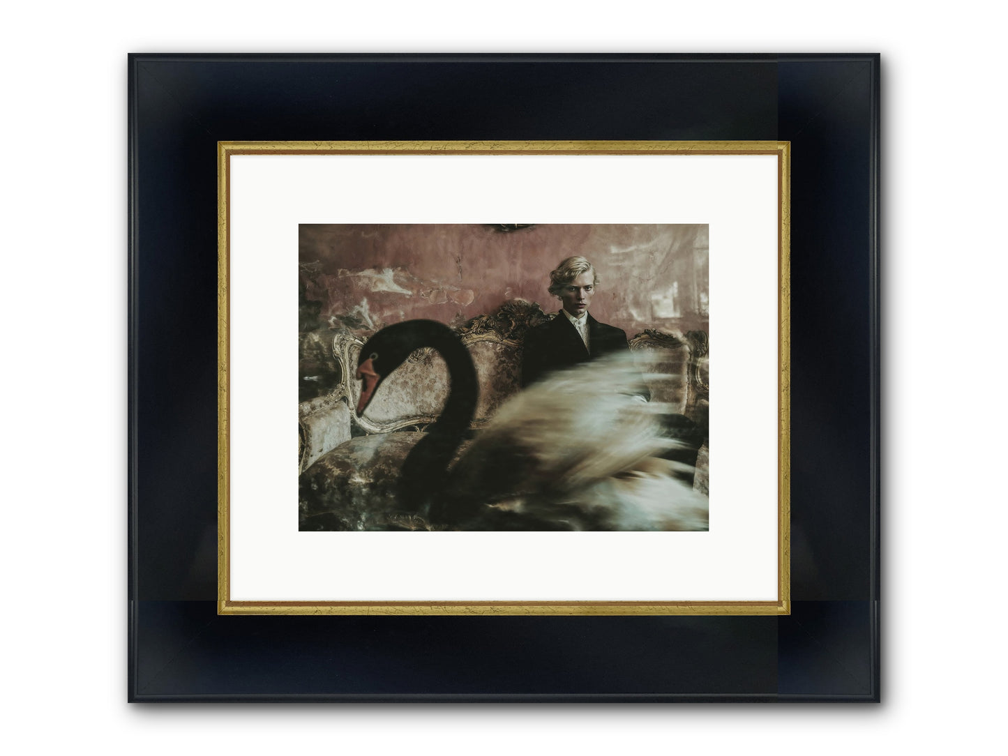 Evening Creatures Framed Print - Wide Black w/Gold 12x9