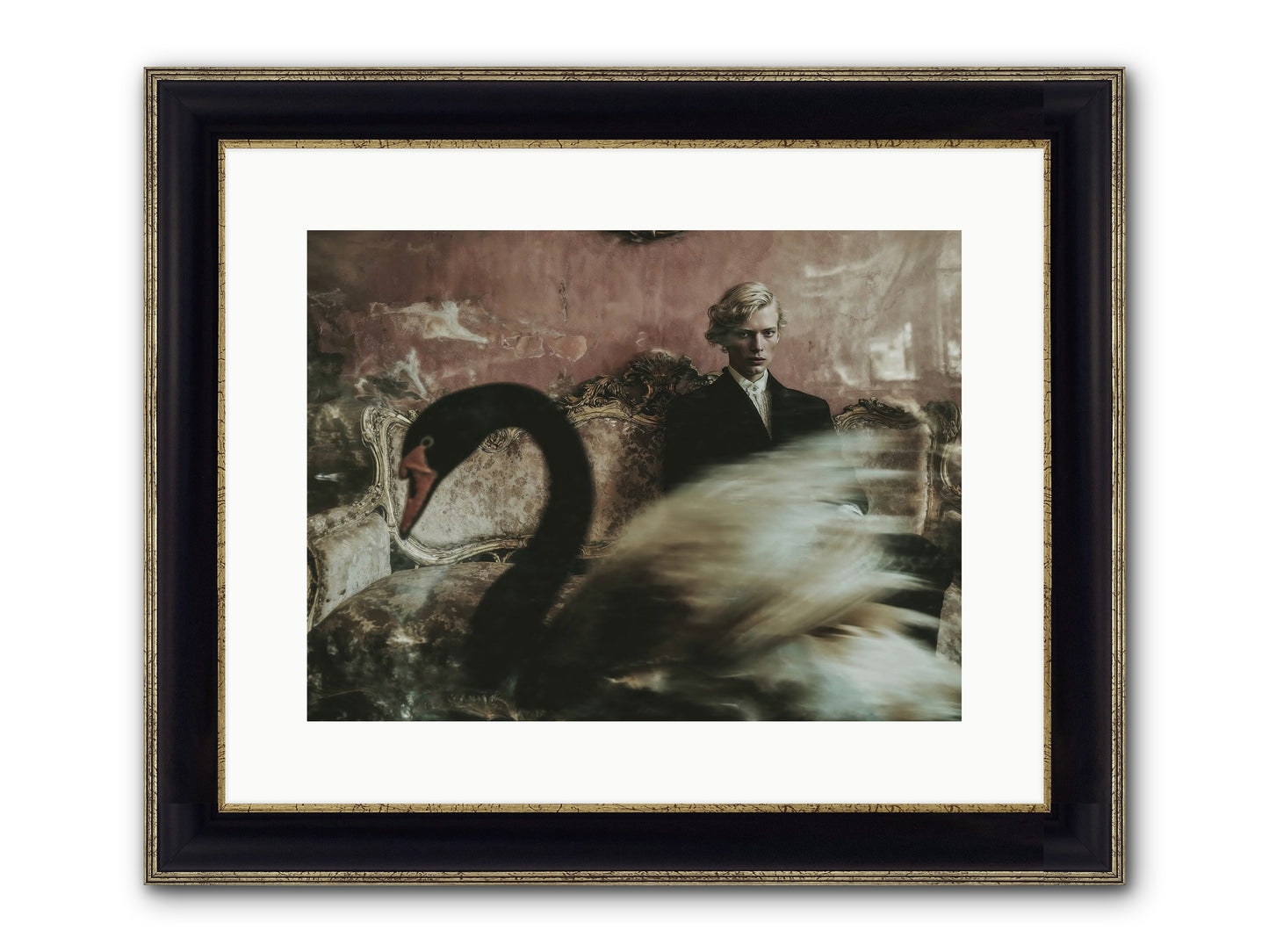 Evening Creatures Framed Print - Black & Gold 16x12