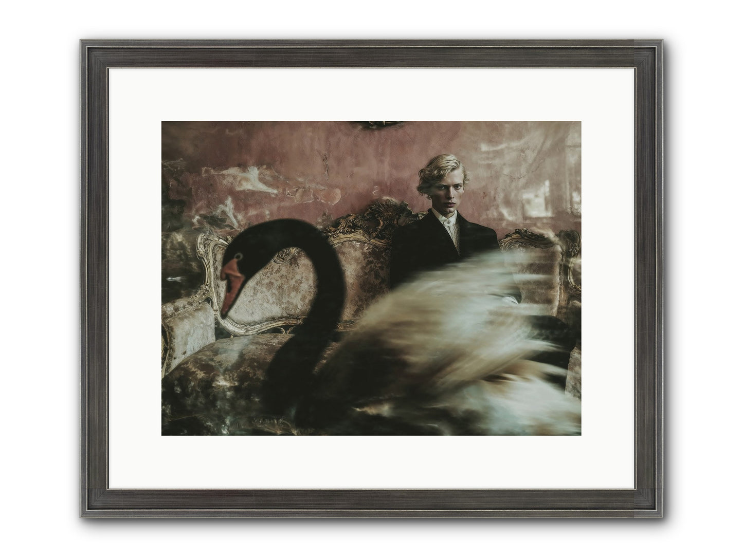 Evening Creatures Framed Print - Slimwoods Black/Silver 16x12
