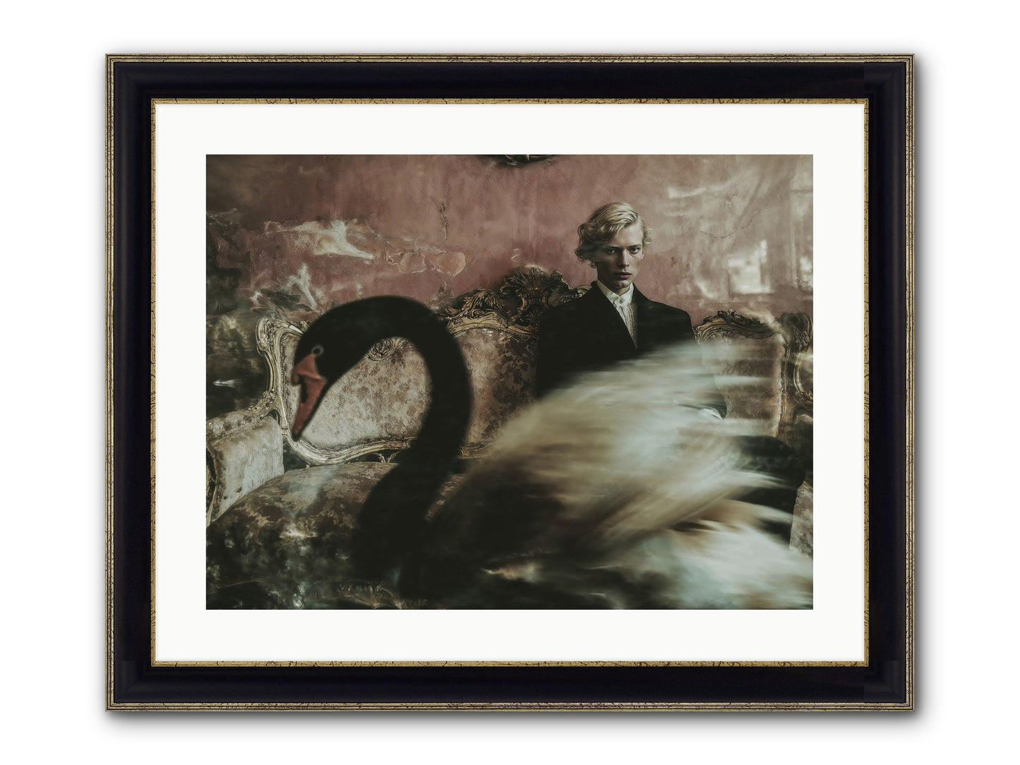 Evening Creatures Framed Print - Black & Gold 24x18