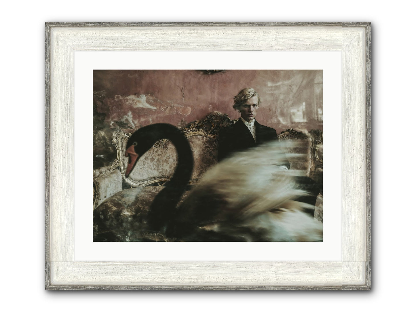 Evening Creatures Framed Print - Driftwood White 24x18