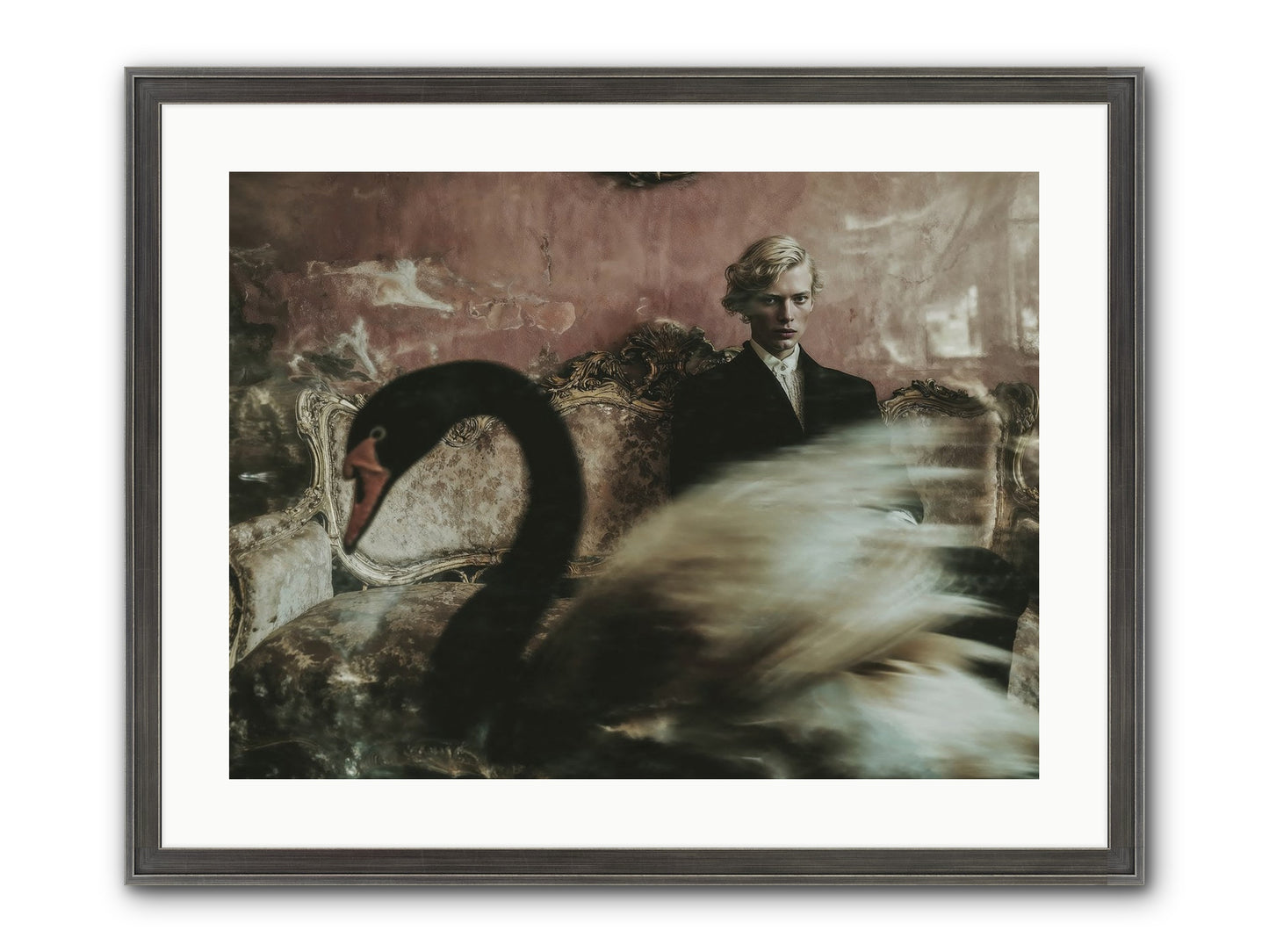 Evening Creatures Framed Print - Slimwoods Black/Silver 24x18