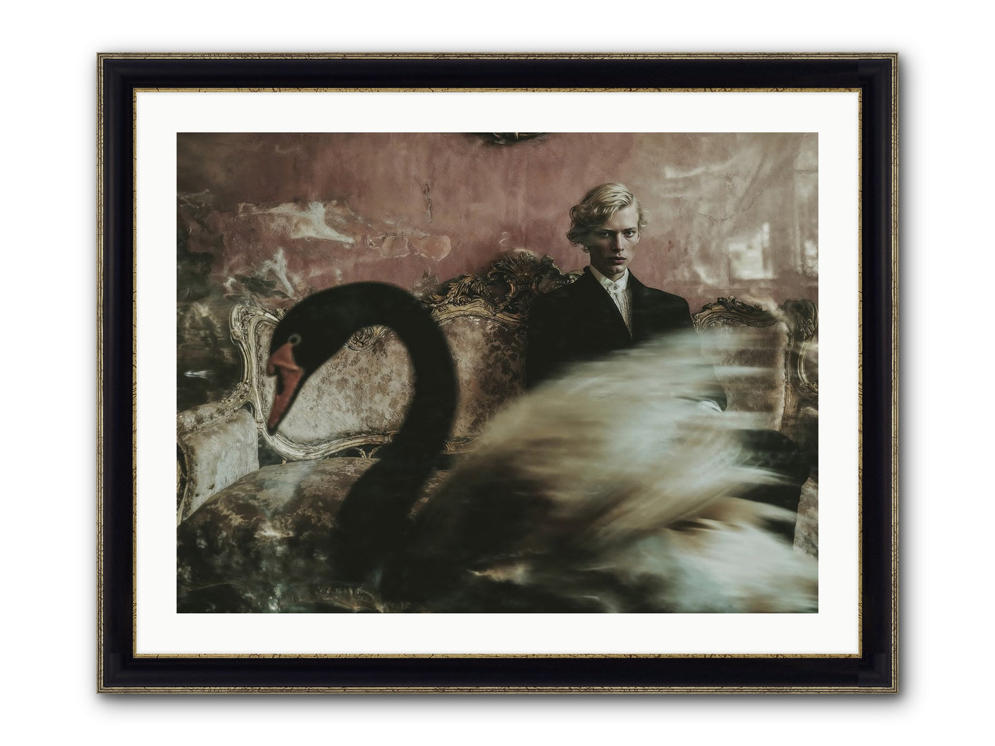 Evening Creatures Framed Print - Black & Gold 32x24
