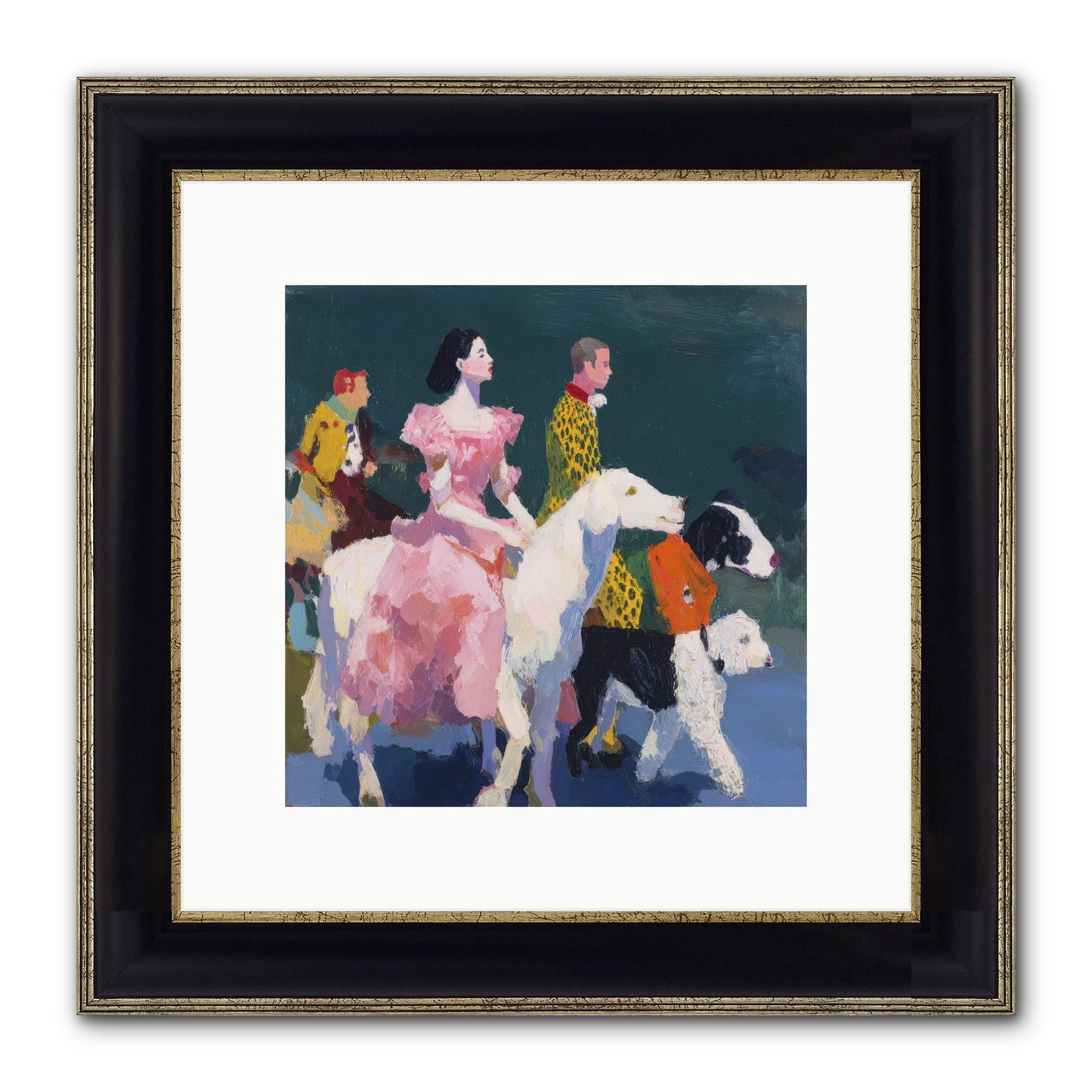 Evening Parade Framed Print - Black & Gold 10x10