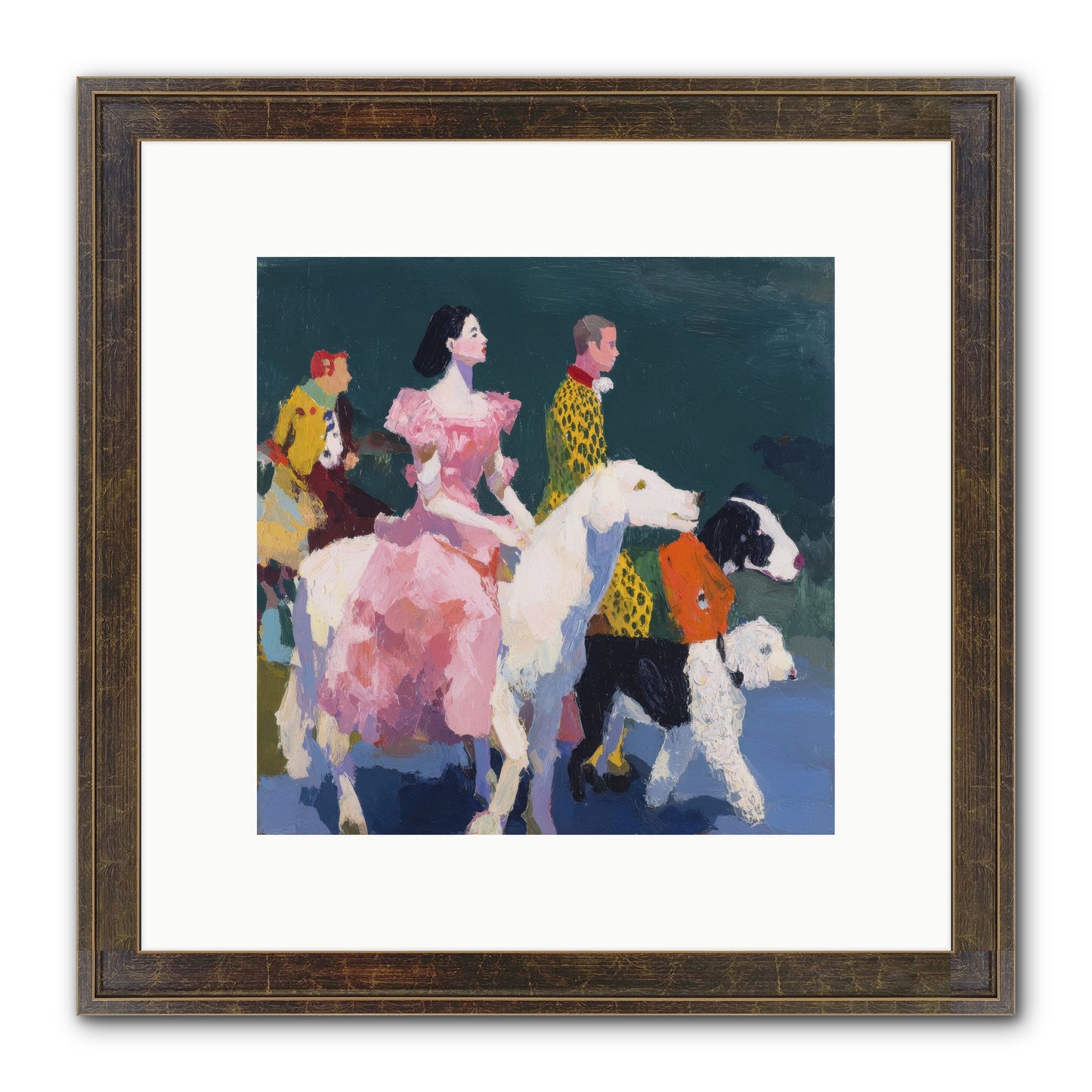 Evening Parade Framed Print - Slimwoods Black/Gold 10x10