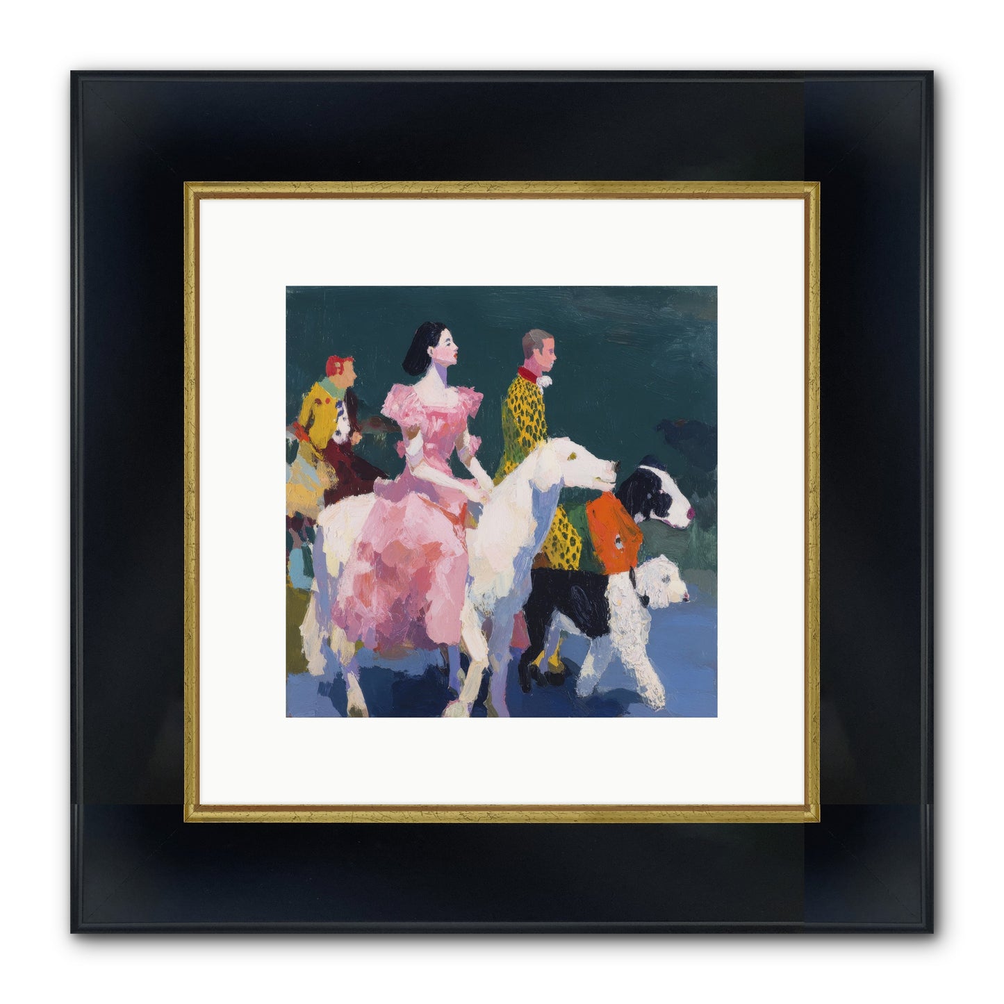Evening Parade Framed Print - Wide Black w/Gold 10x10