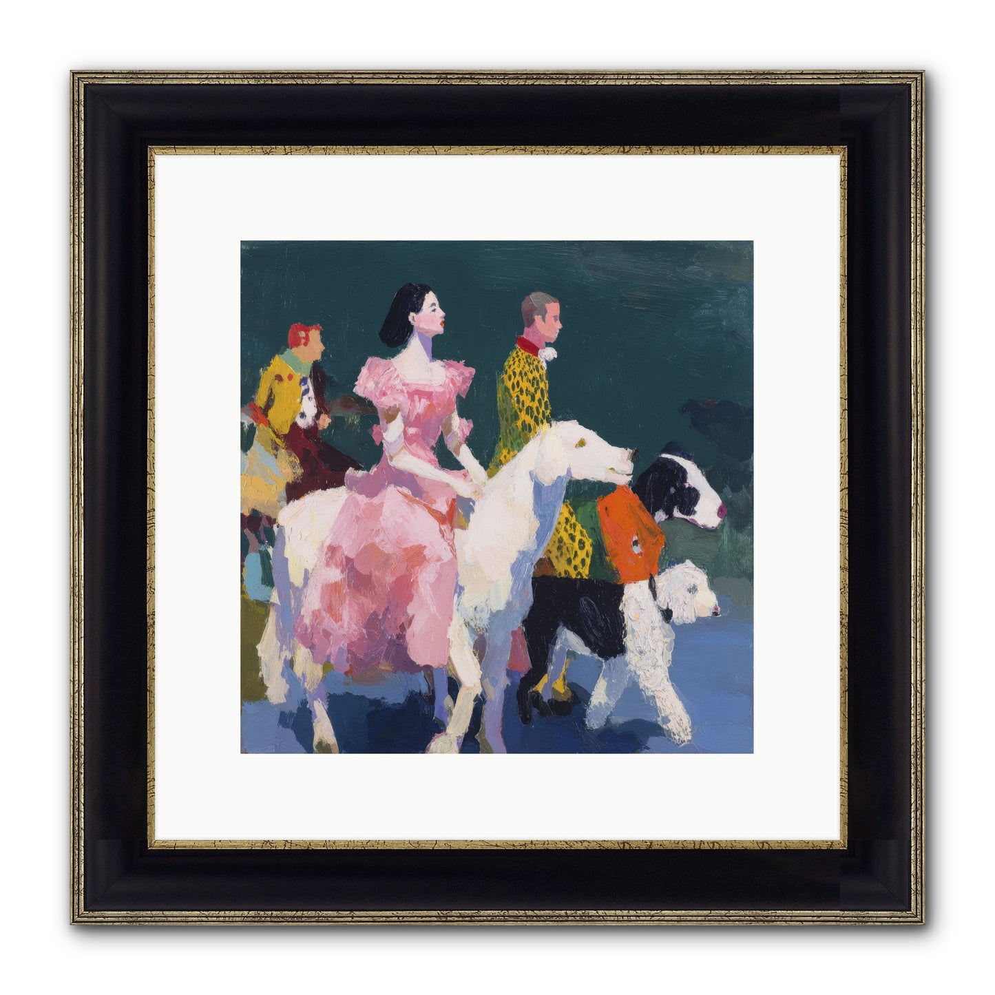 Evening Parade Framed Print - Black & Gold 12x12