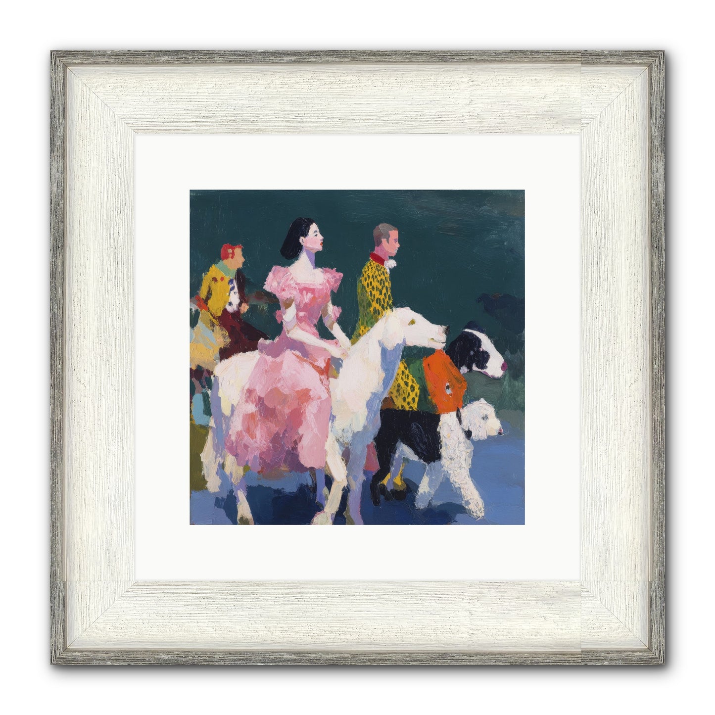 Evening Parade Framed Print - Driftwood White 12x12