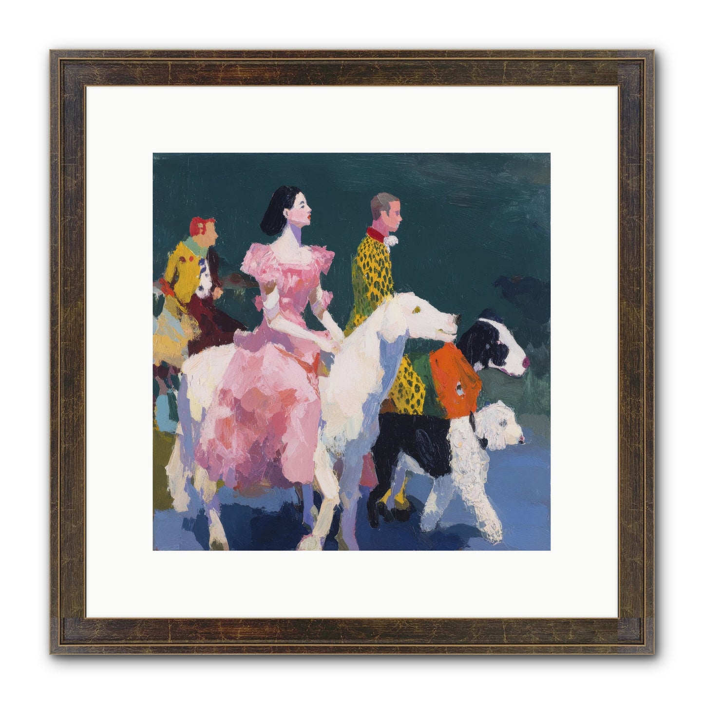 Evening Parade Framed Print - Slimwoods Black/Gold 12x12