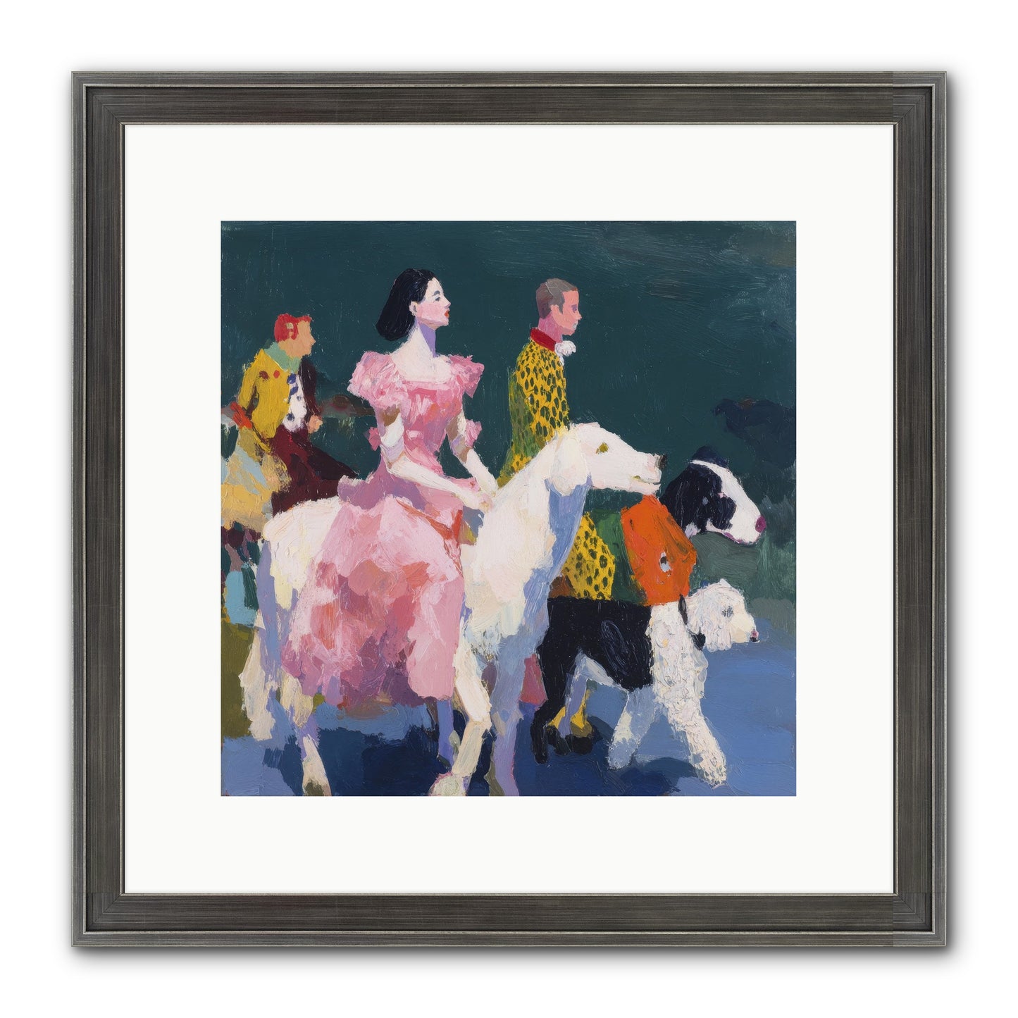 Evening Parade Framed Print - Slimwoods Black/Silver 12x12