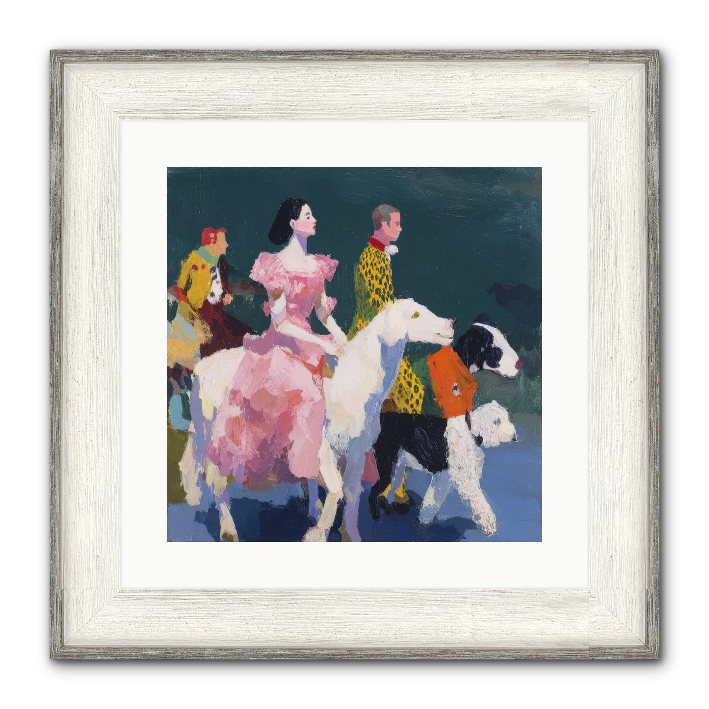 Evening Parade Framed Print - Driftwood White 16x16