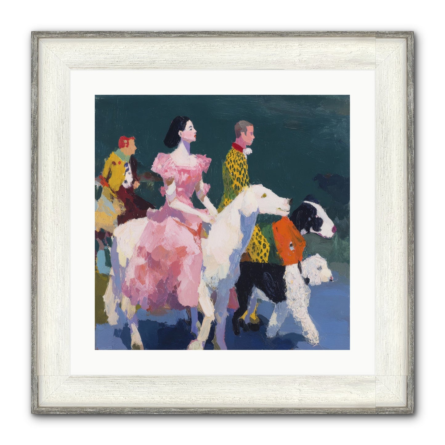 Evening Parade Framed Print - Driftwood White 20x20