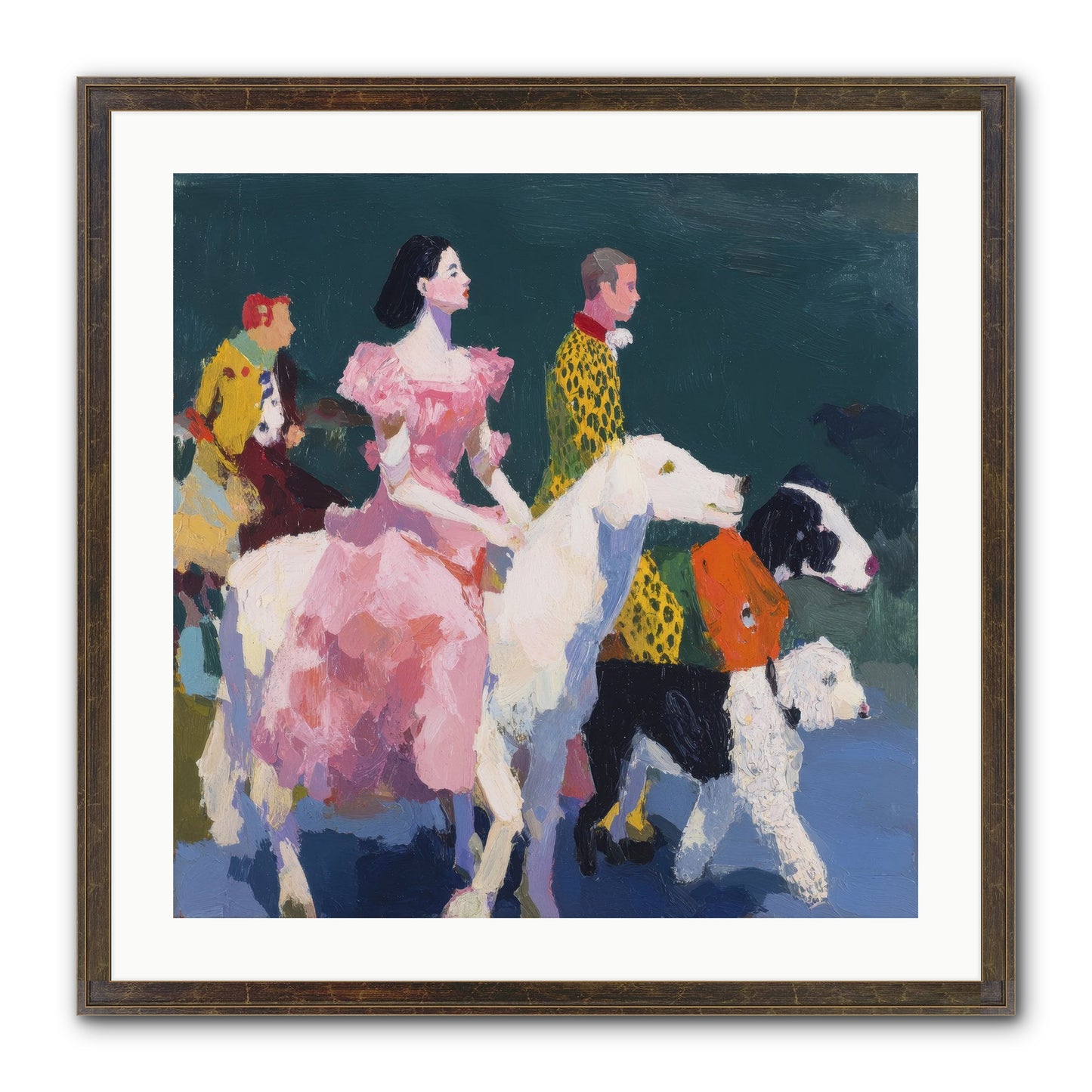 Evening Parade Framed Print - Slimwoods Black/Gold 24x24