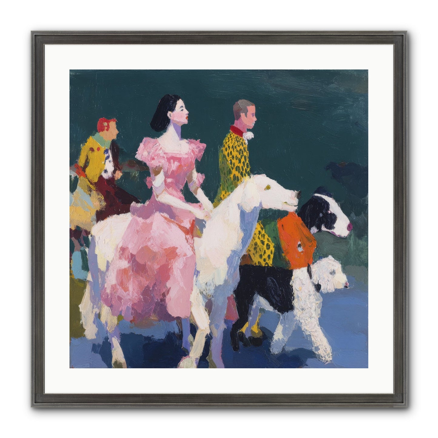 Evening Parade Framed Print - Slimwoods Black/Silver 24x24