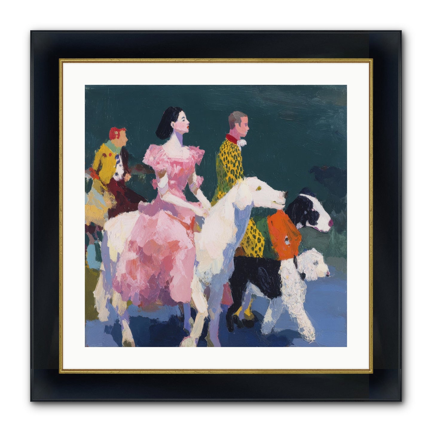 Evening Parade Framed Print - Wide Black w/Gold 24x24