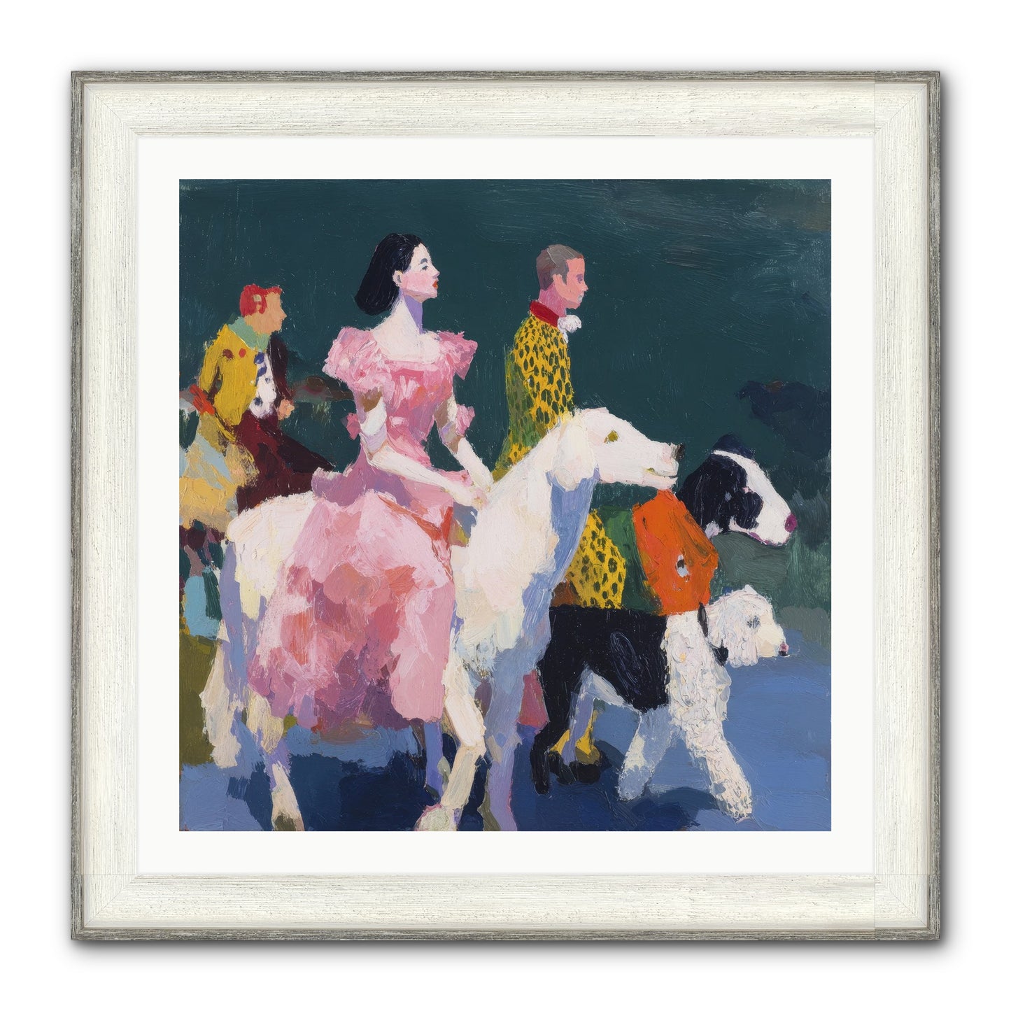 Evening Parade Framed Print - Driftwood White 30x30