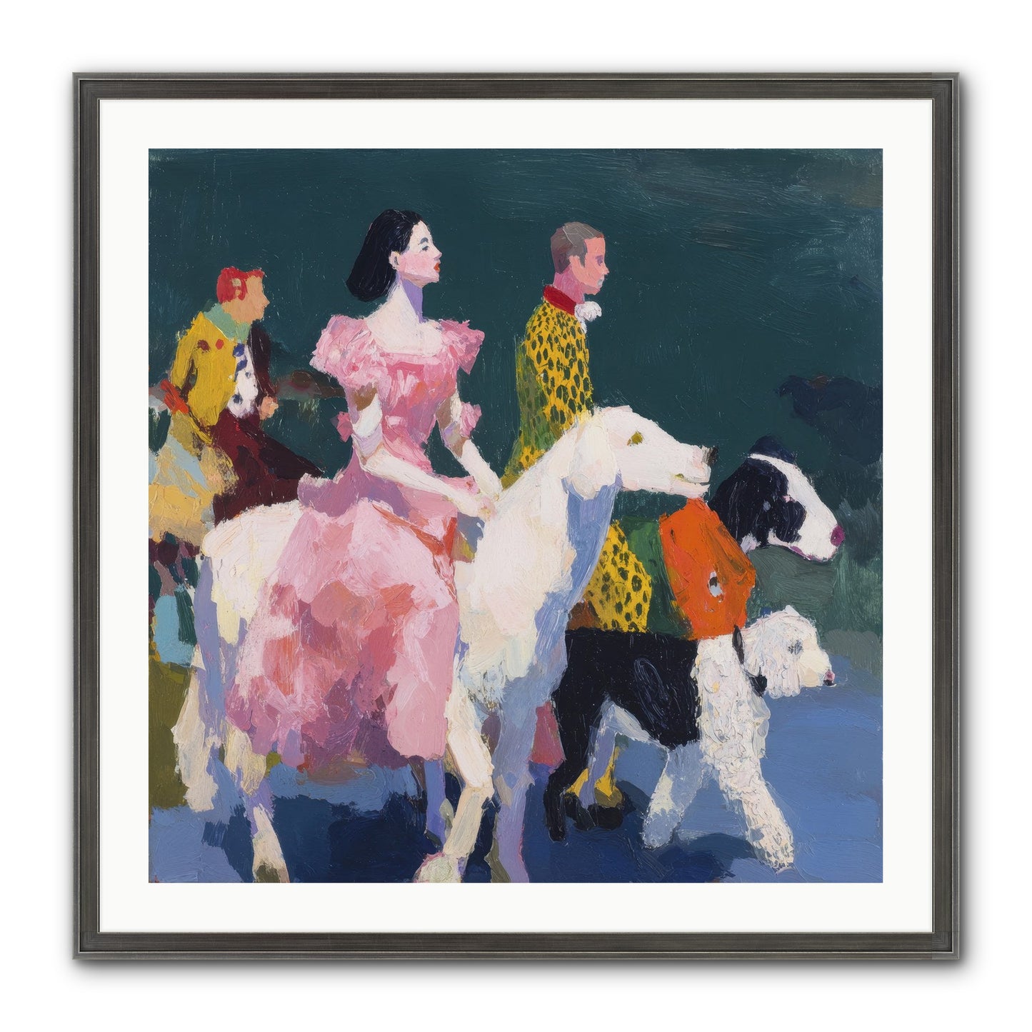 Evening Parade Framed Print - Slimwoods Black/Silver 30x30