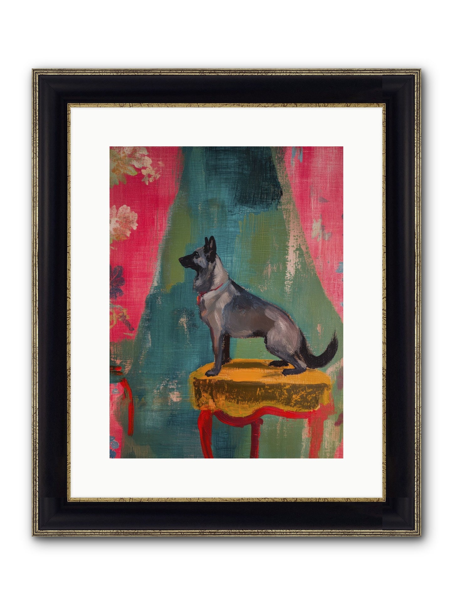 Evening Star Framed Print - Black & Gold 12x16